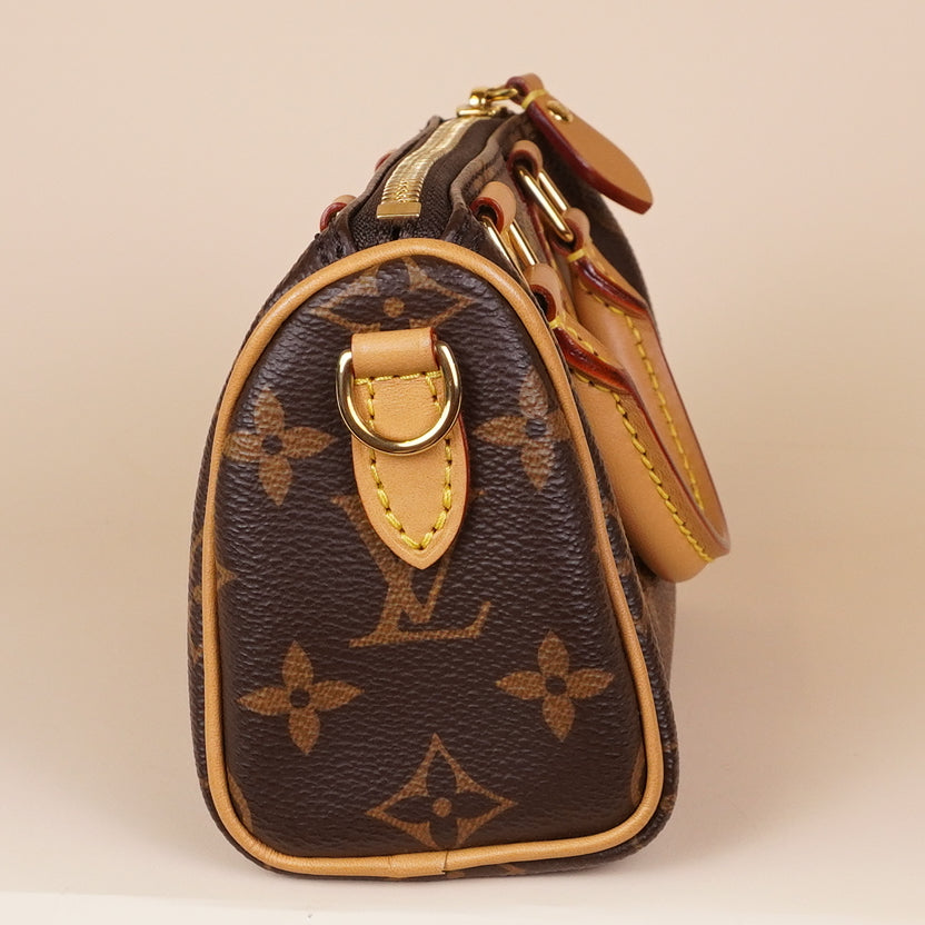 PRE-OWNED LV Monogram Nano Speedy Bandouliere