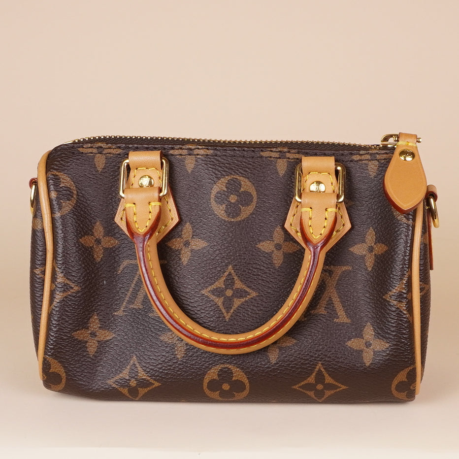 PRE-OWNED LV Monogram Nano Speedy Bandouliere