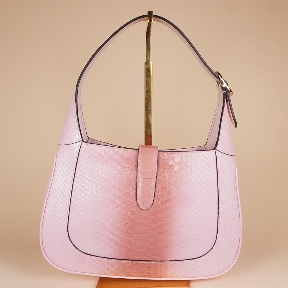 PRE-OWNED GG Pink Python Jackie Medium