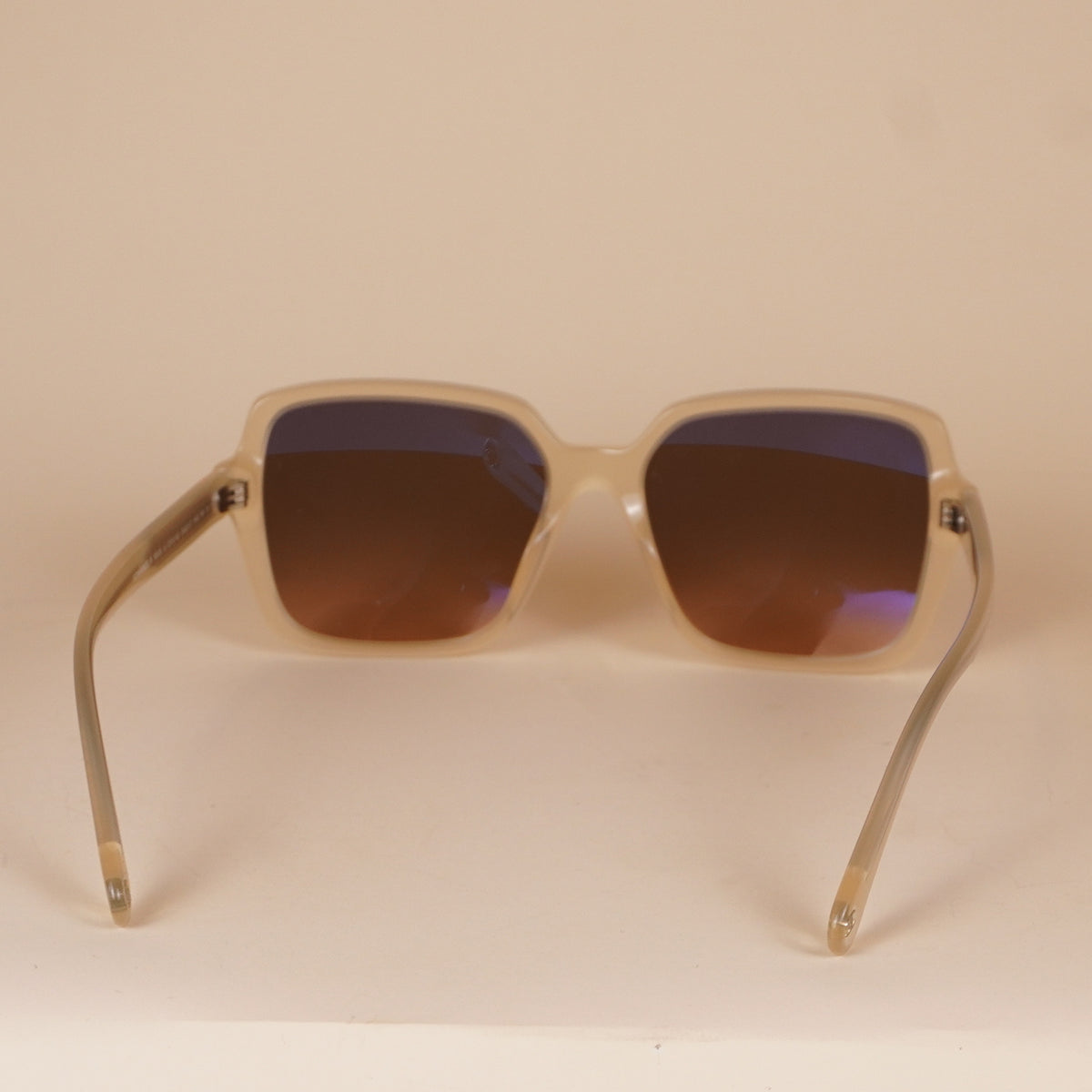 PRE-OWNED CC Acetate Square Sunglasses 5505 Light Brown