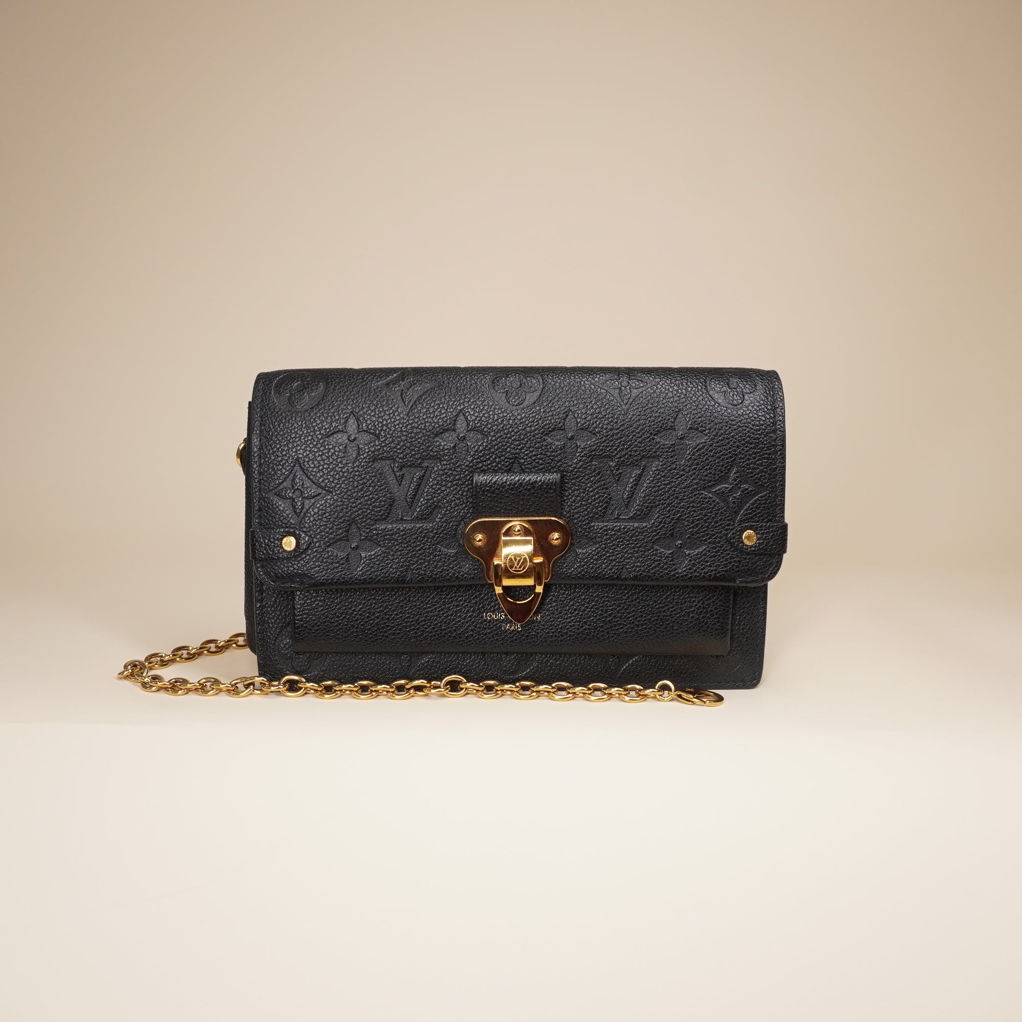 PRE-OWNED LV Empreinte Vavin Chain Wallet Black