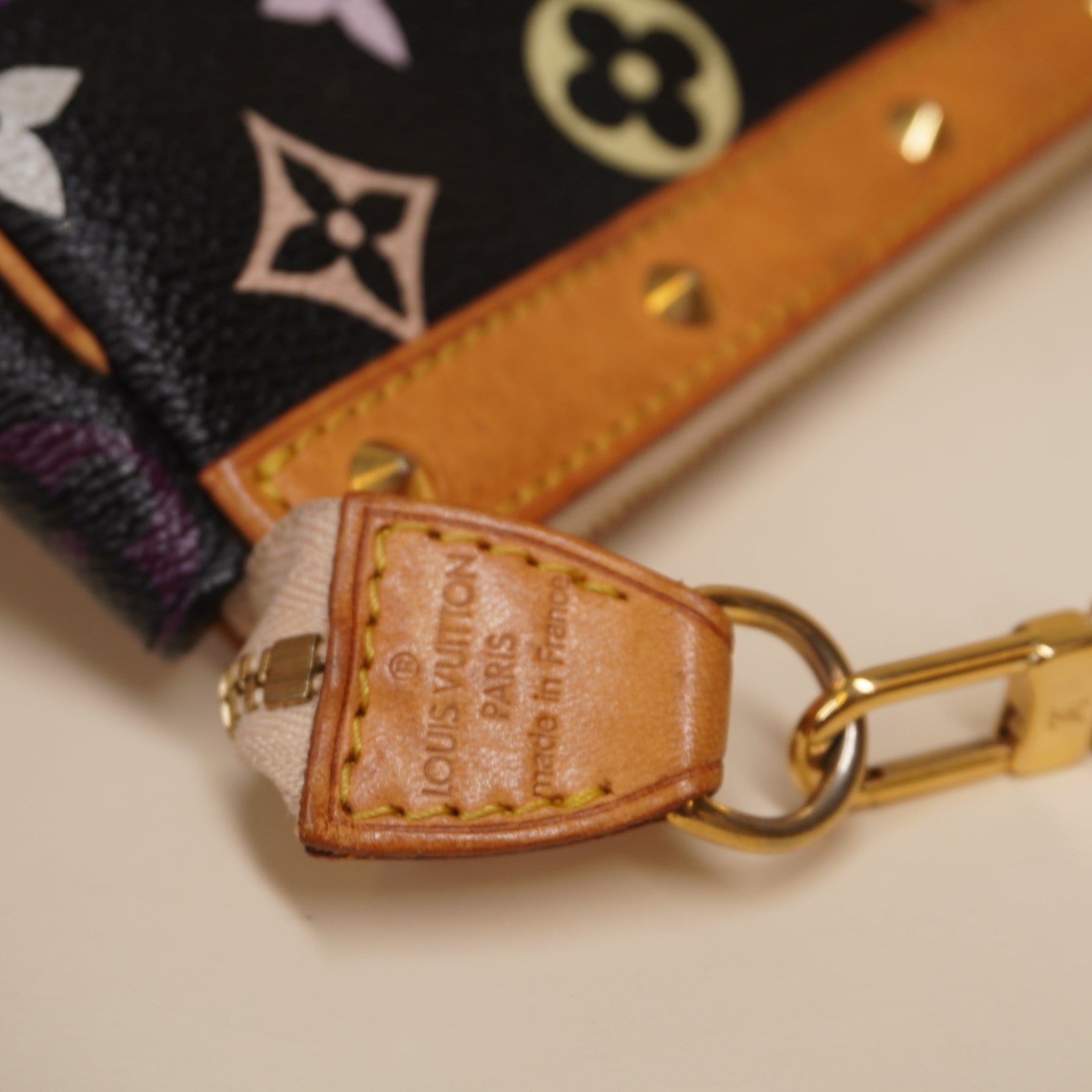 LV Black Monogram Multicolor Accessories Pochette Bag