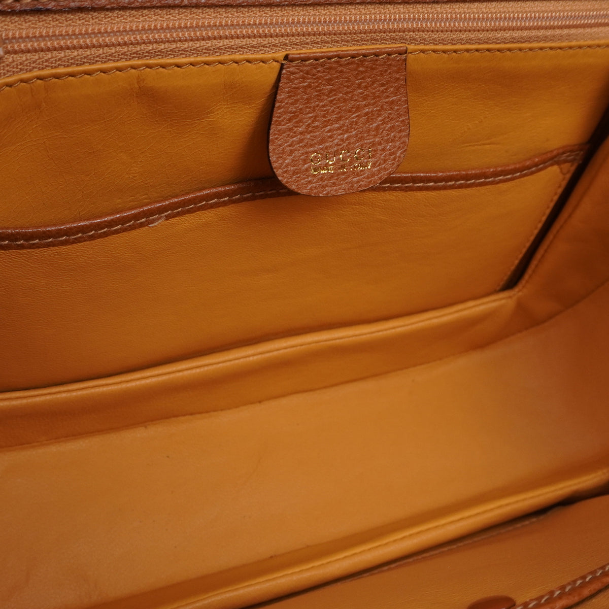 PRE-OWNED GG Bamboo 1947 Small Vintage Brown Leather