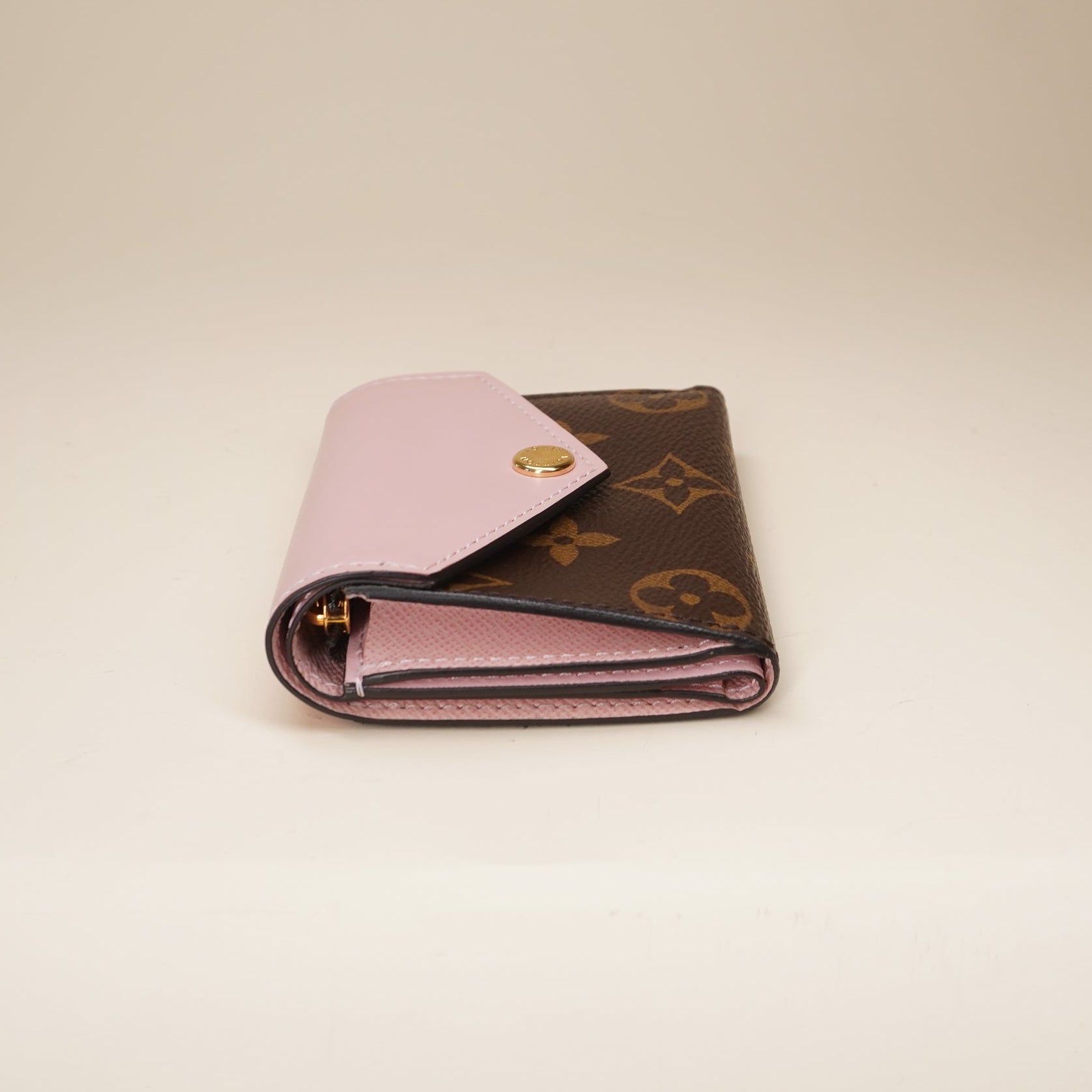  LV Monogram Zoe Wallet Rose Ballerine