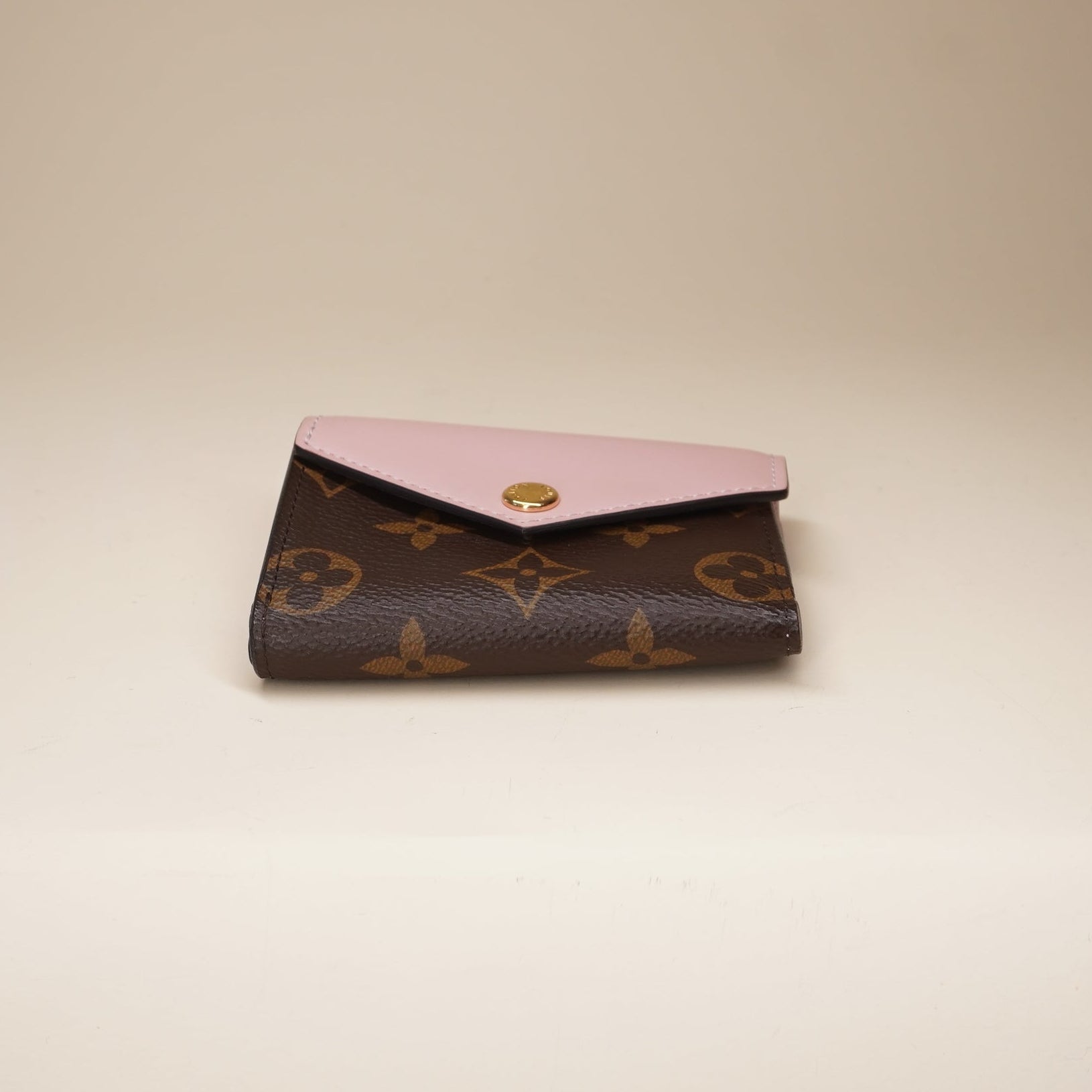  LV Monogram Zoe Wallet Rose Ballerine