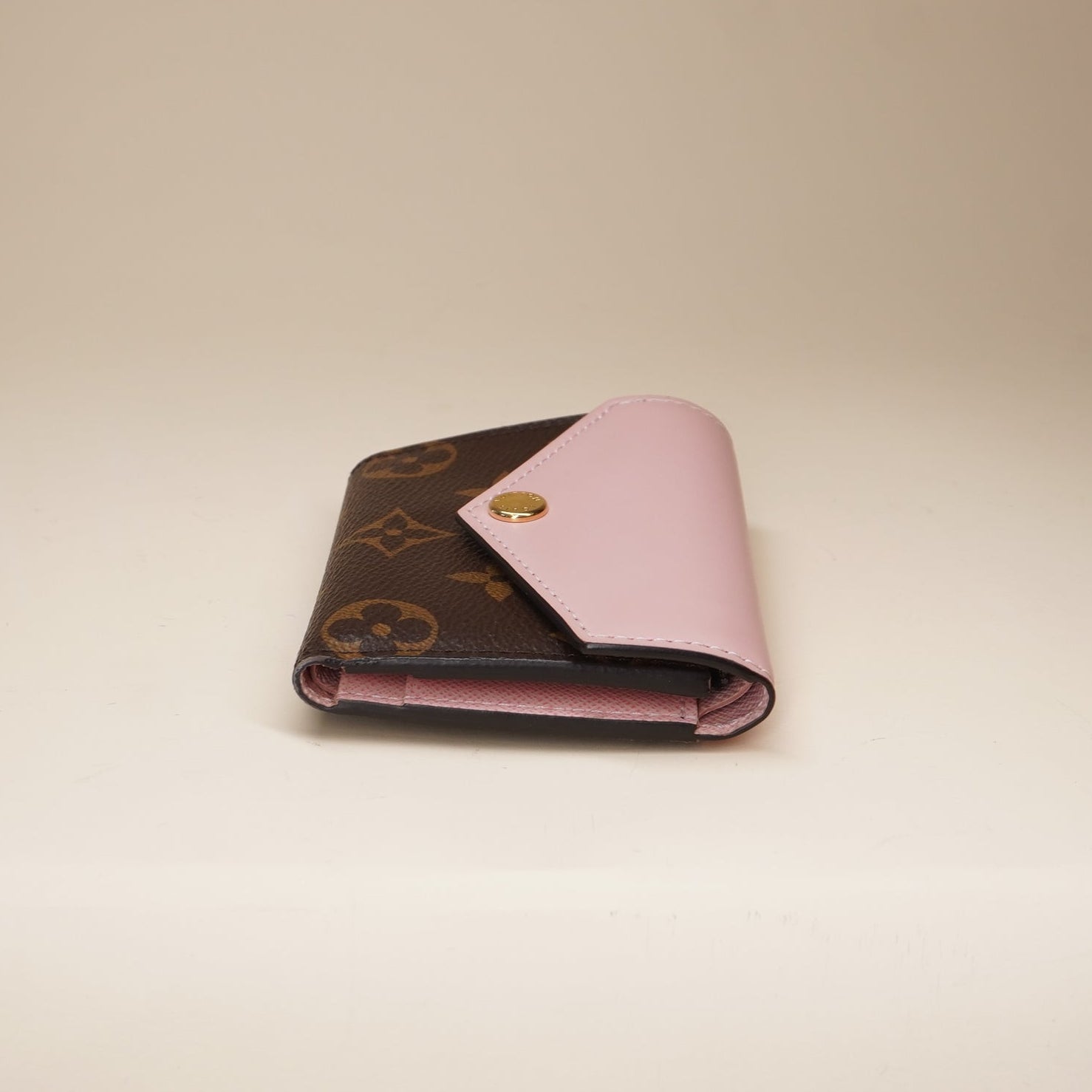 LV Monogram Zoe Wallet Rose Ballerine