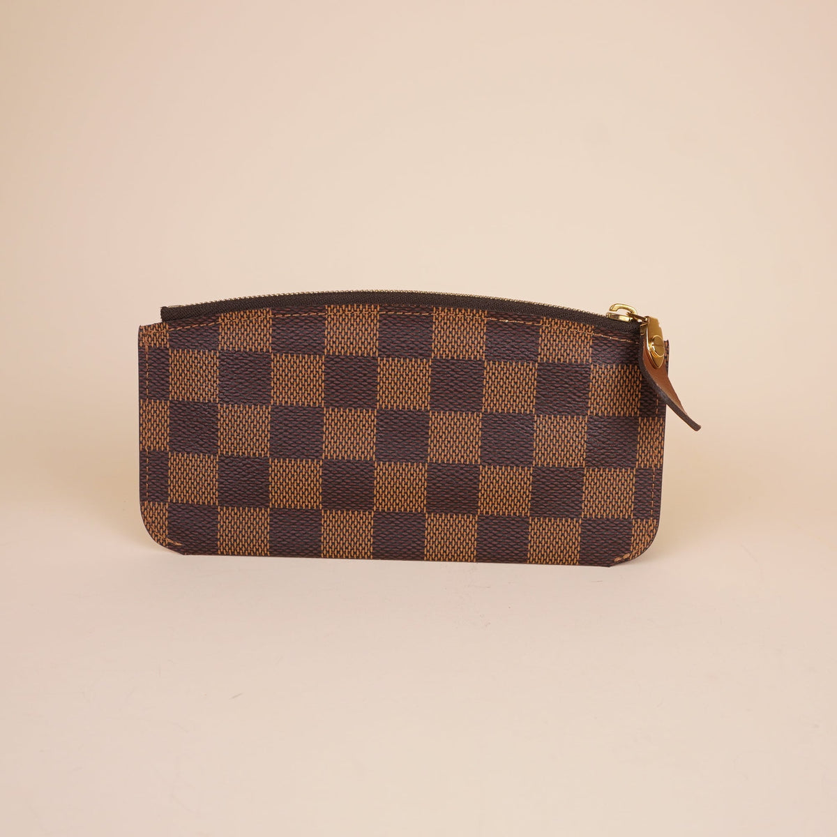 PRE-OWNED LV Damier Ebene Pattern Coated Canvas Ascot Wallet