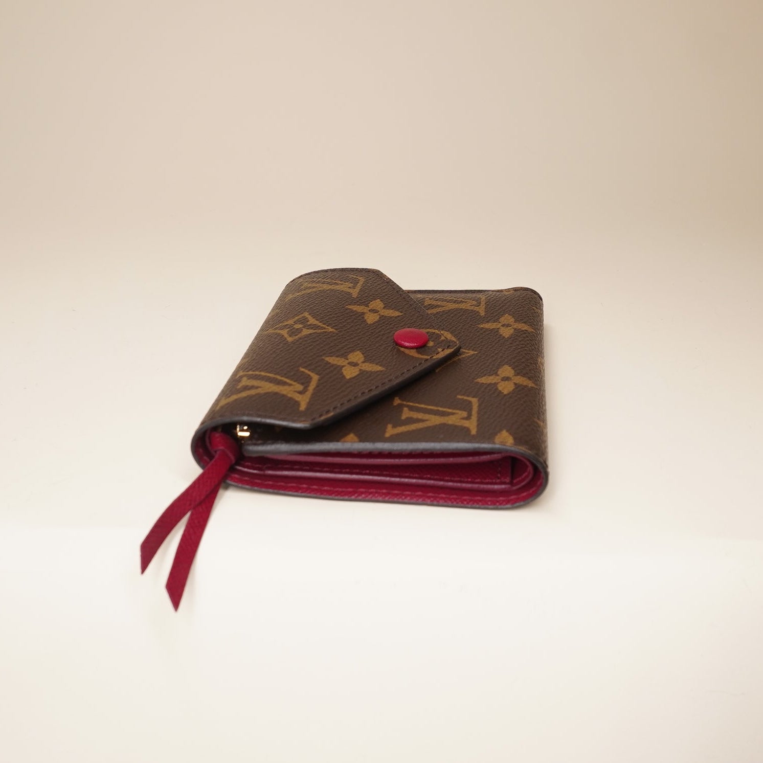 PRE-OWNED LV Monogram Victorine Wallet Fuchsia