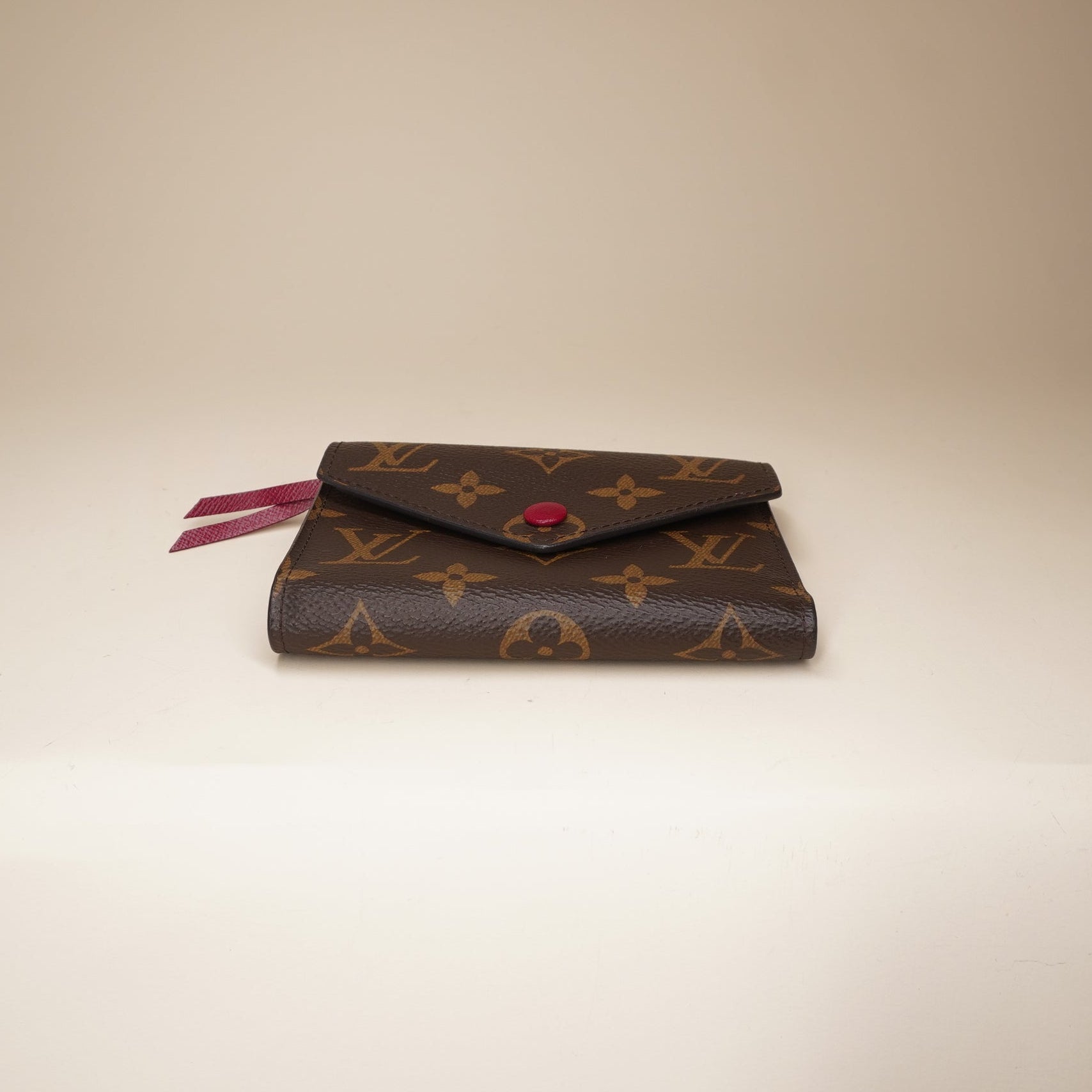PRE-OWNED LV Monogram Victorine Wallet Fuchsia