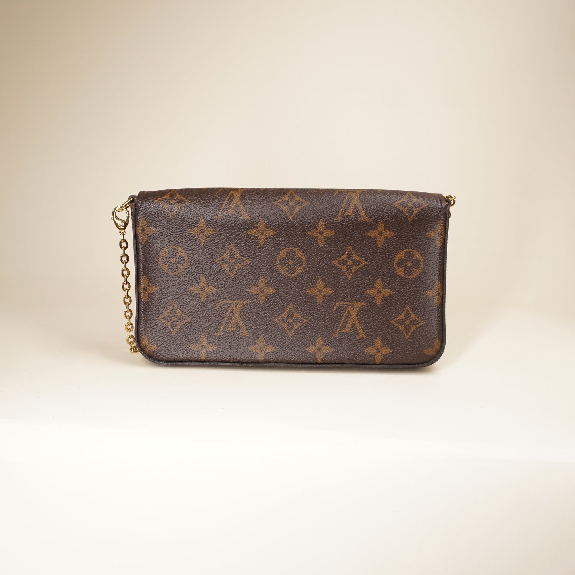LV Pochette Felicie Monogram Coated Canvas Wallet Shoulder Bag