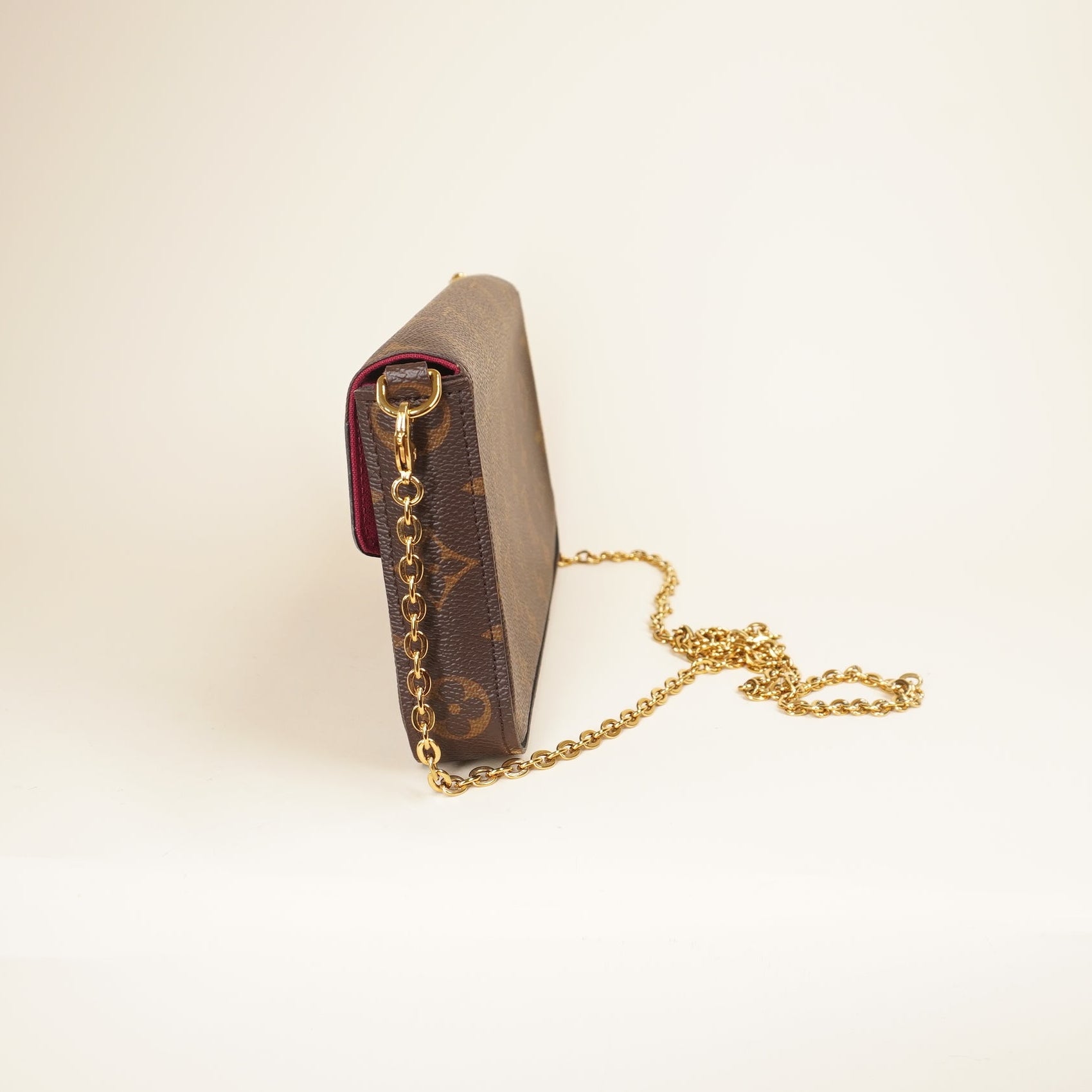 LV Pochette Felicie Monogram Coated Canvas Wallet Shoulder Bag