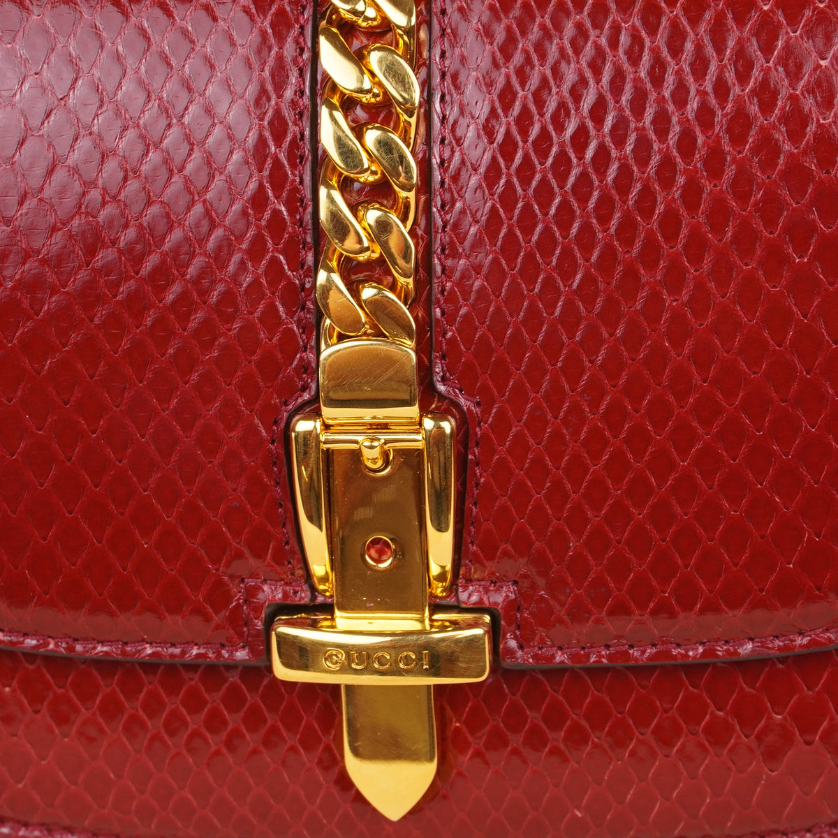 GUCCI - Sylvie 1969 Crossbody Bag Dark red Leather