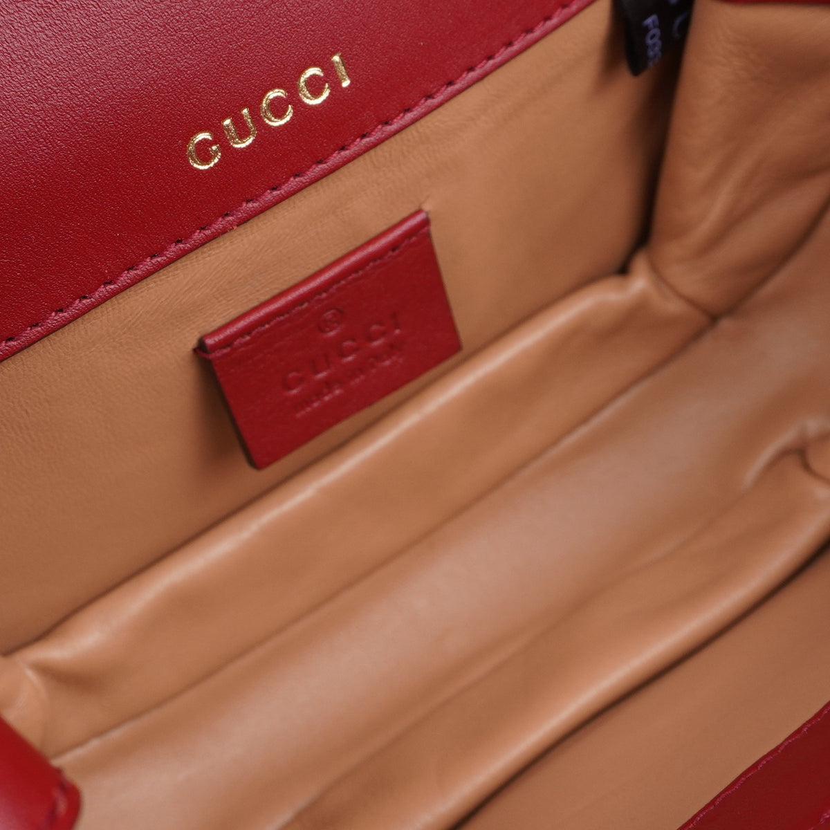 GUCCI - Sylvie 1969 Crossbody Bag Dark red Leather