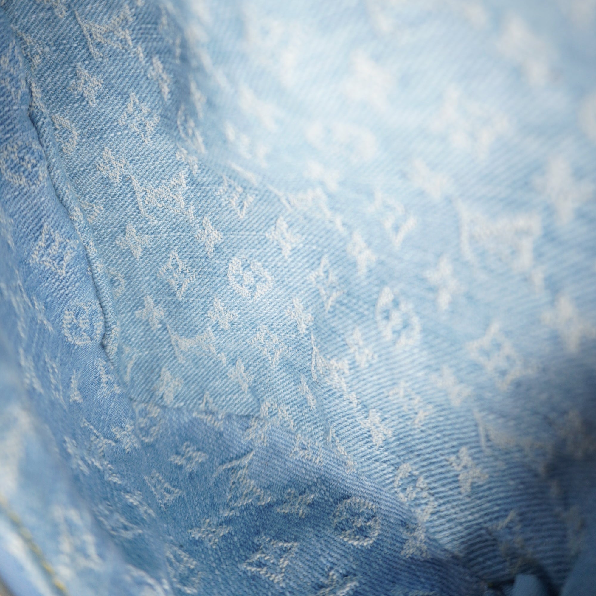 PRE-OWNED LV Monogram Denim Mini Bumbag Shoulder Bag