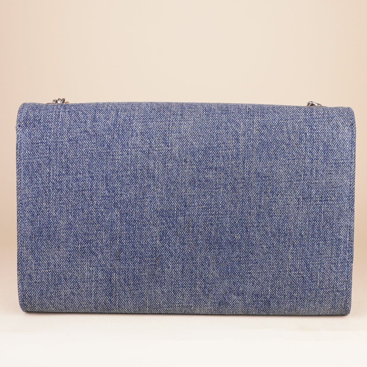 SAINT LAURENT - Denim Medium Classic Monogram Kate Satchel Light Blue