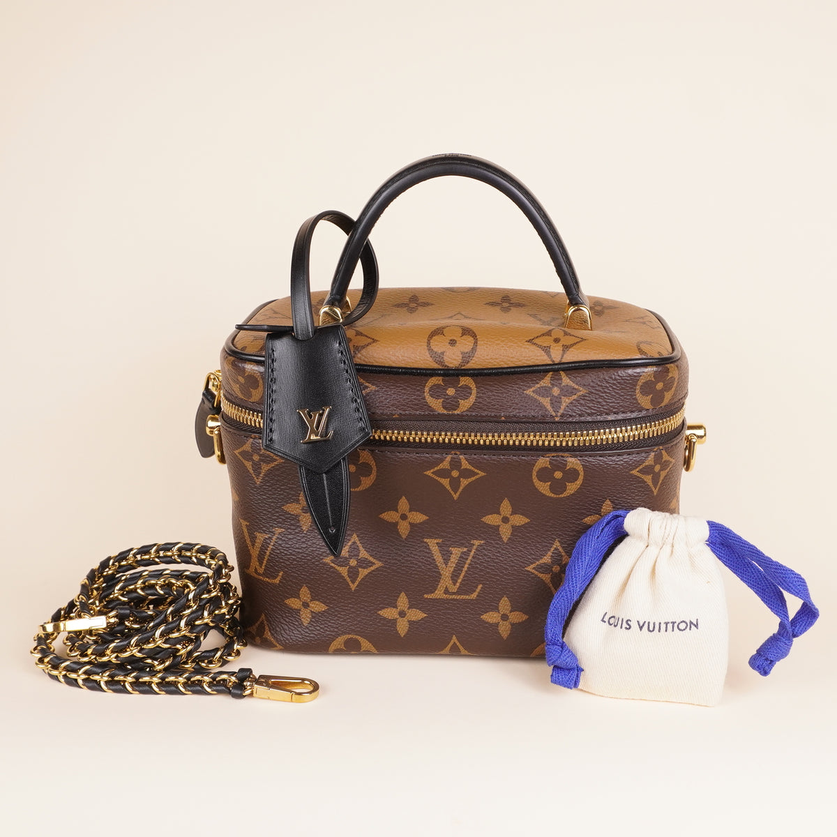 PRE-OWNED LV Monogram Reverse Canvas Vanity PM Bag