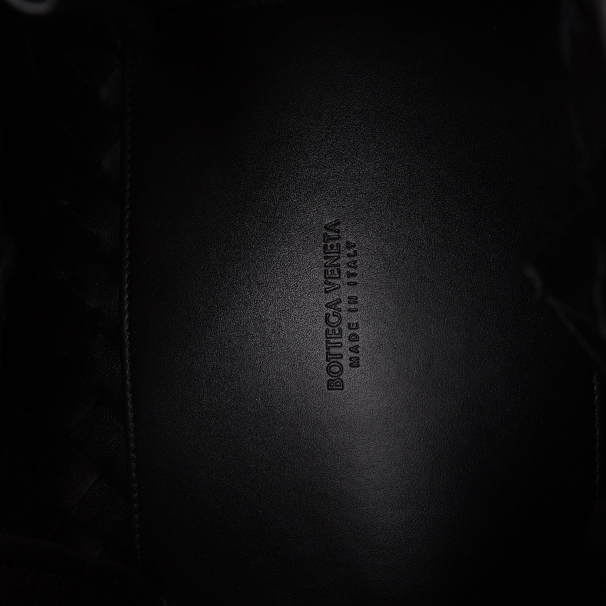 PRE-OWNED Nappa Intrecciato Small Parachute Shoulder Bag Black
