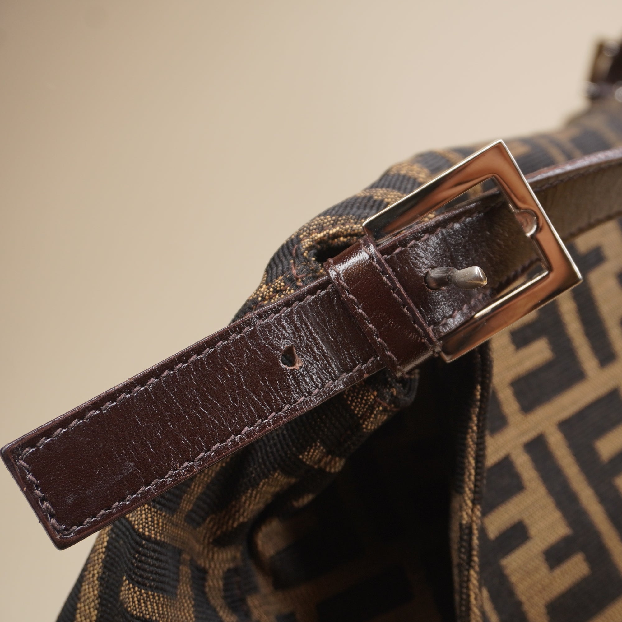 PRE-OWNED FF Zucca Mamma Baguette Shoulder Bag