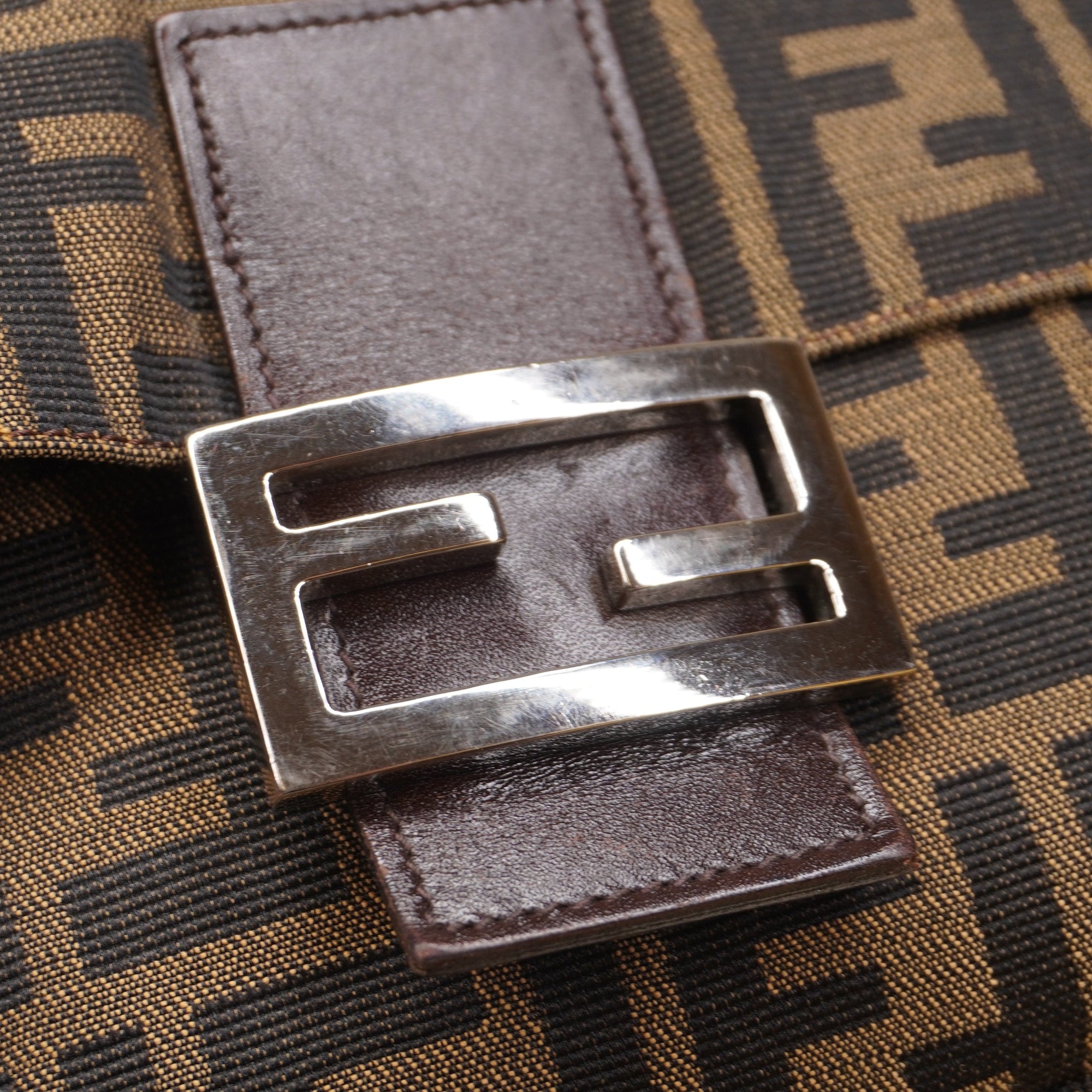 PRE-OWNED FF Zucca Mamma Baguette Shoulder Bag