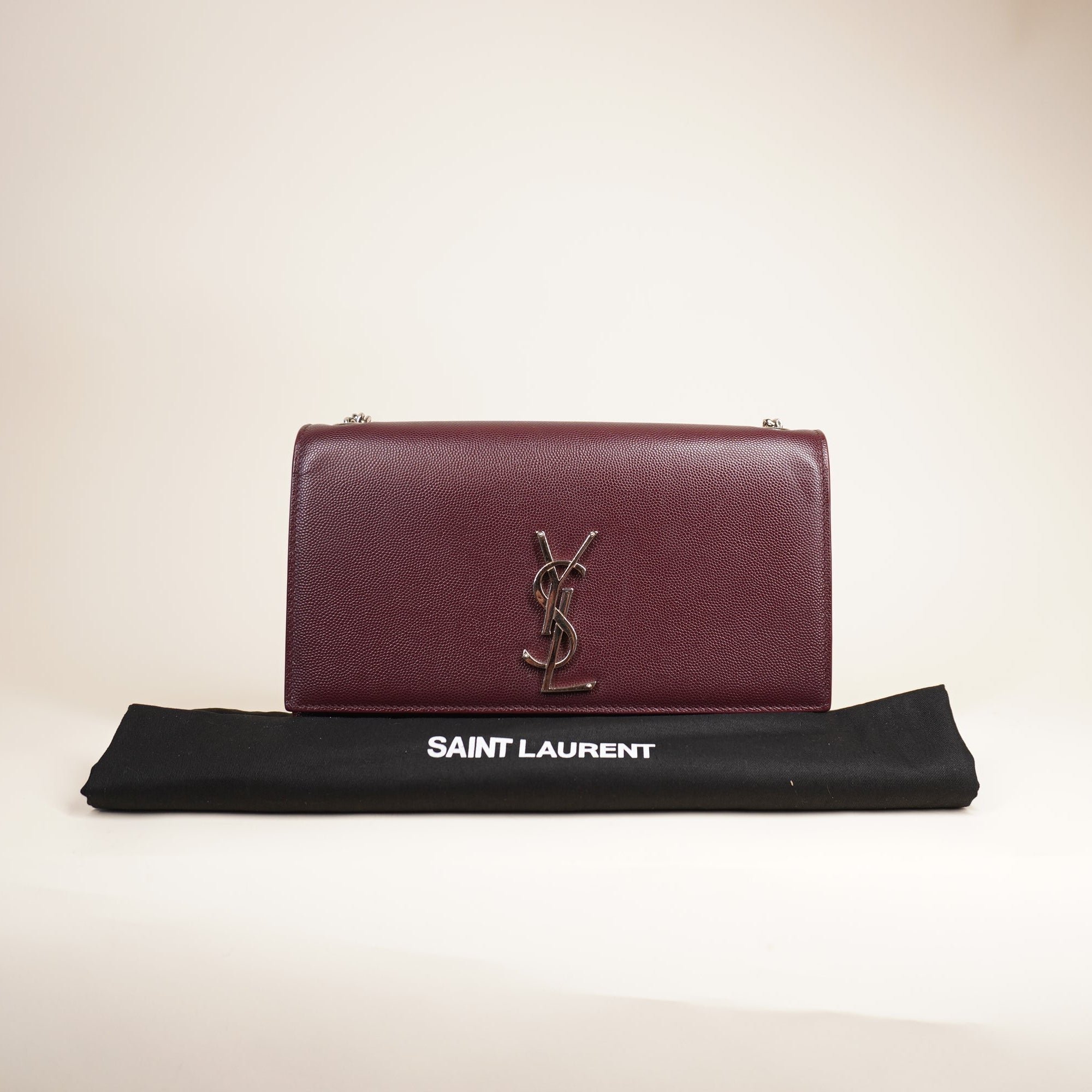 PRE-OWNED Grain De Poudre Medium Classic Monogram Kate Satchel Amaranto