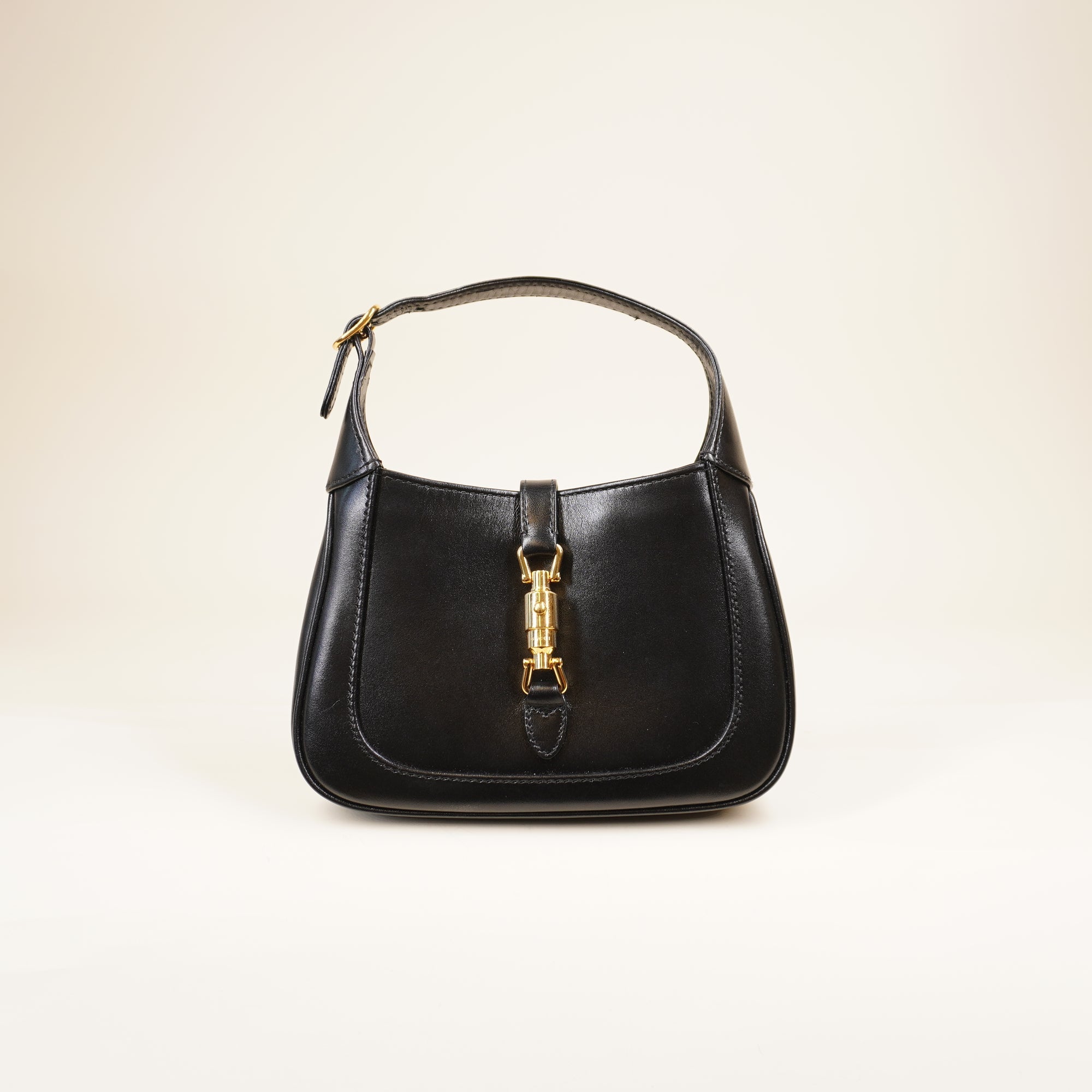 PRE-OWNED Boarded Dyana Lux Calfskin Mini Jackie 1961 Hobo Black