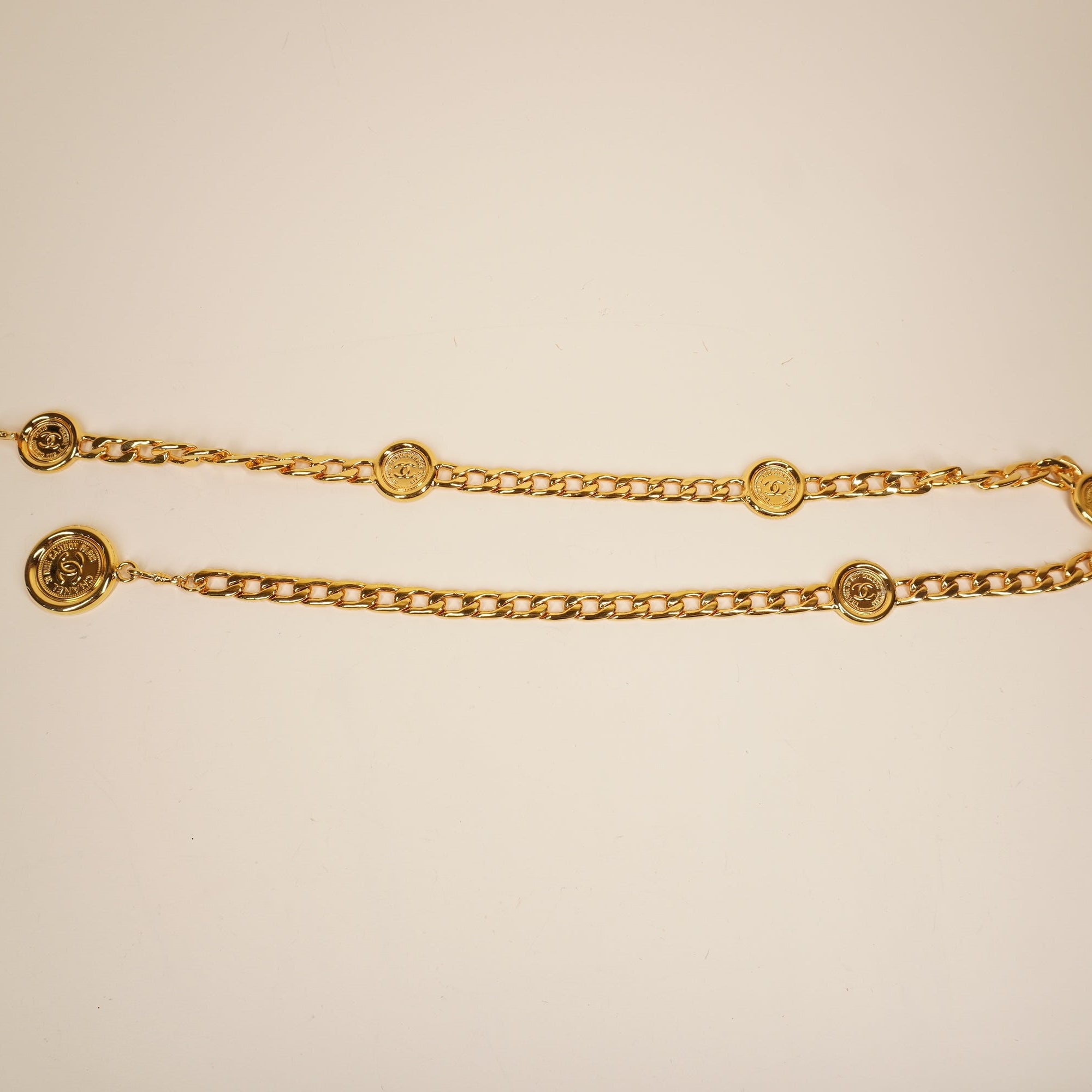 PRE-OWNED CC Belt Gold Hardware 75 