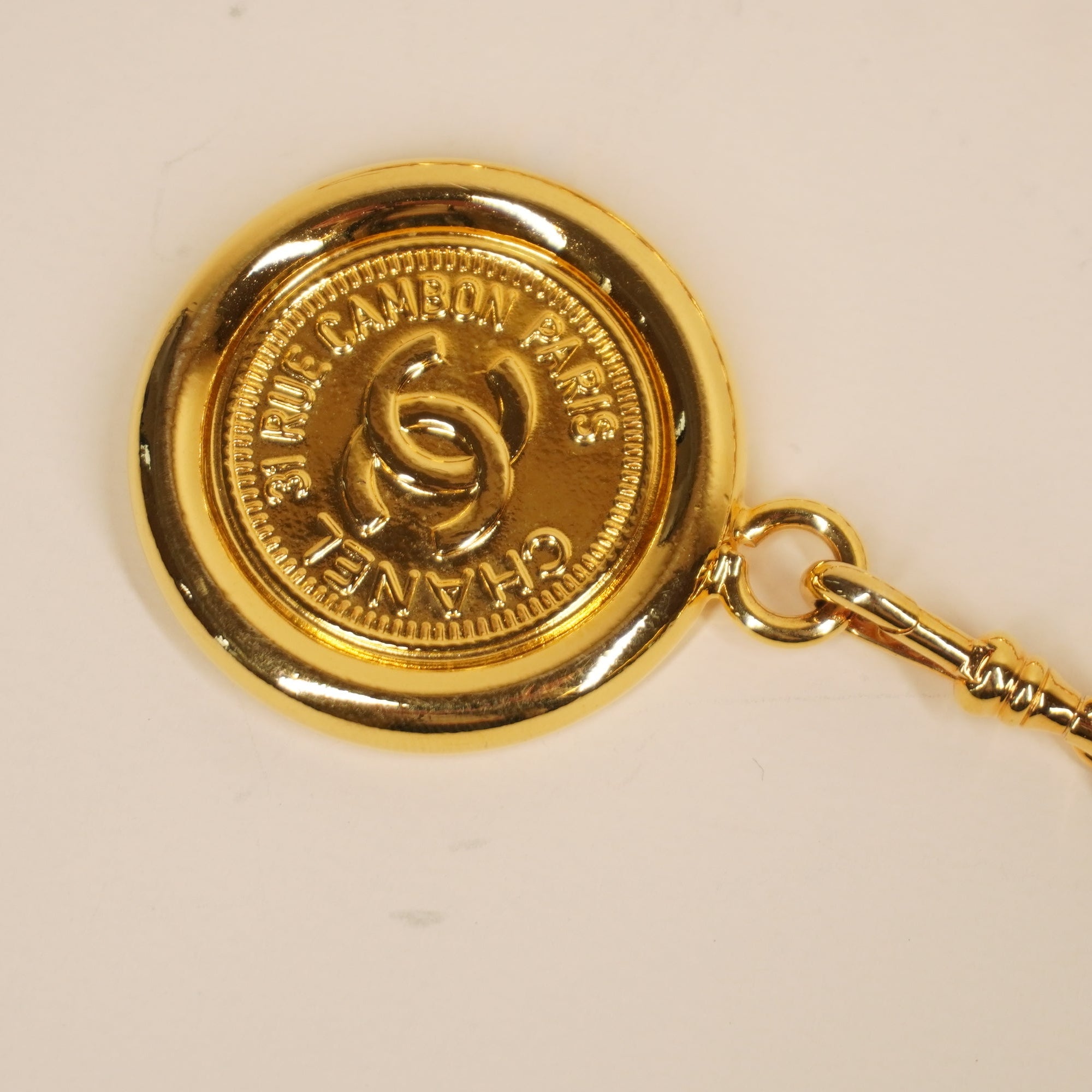 PRE-OWNED CC Belt Gold Hardware 75 