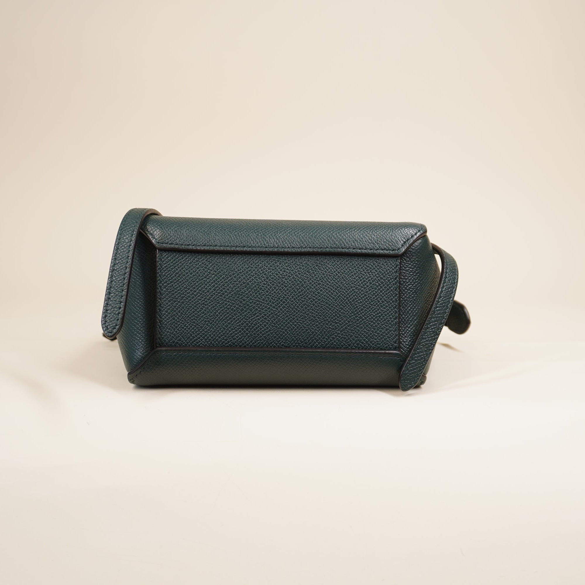 PRE-OWNED  Green Leather Pico Belt Shoulder Bag