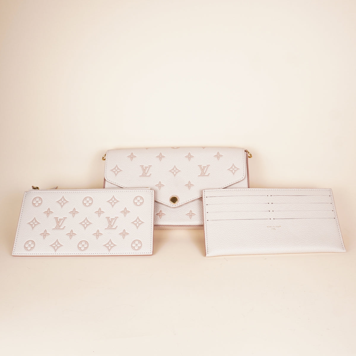 PRE-OWNED LV Empreinte Monogram Felicie Pochette Wallet on Chain