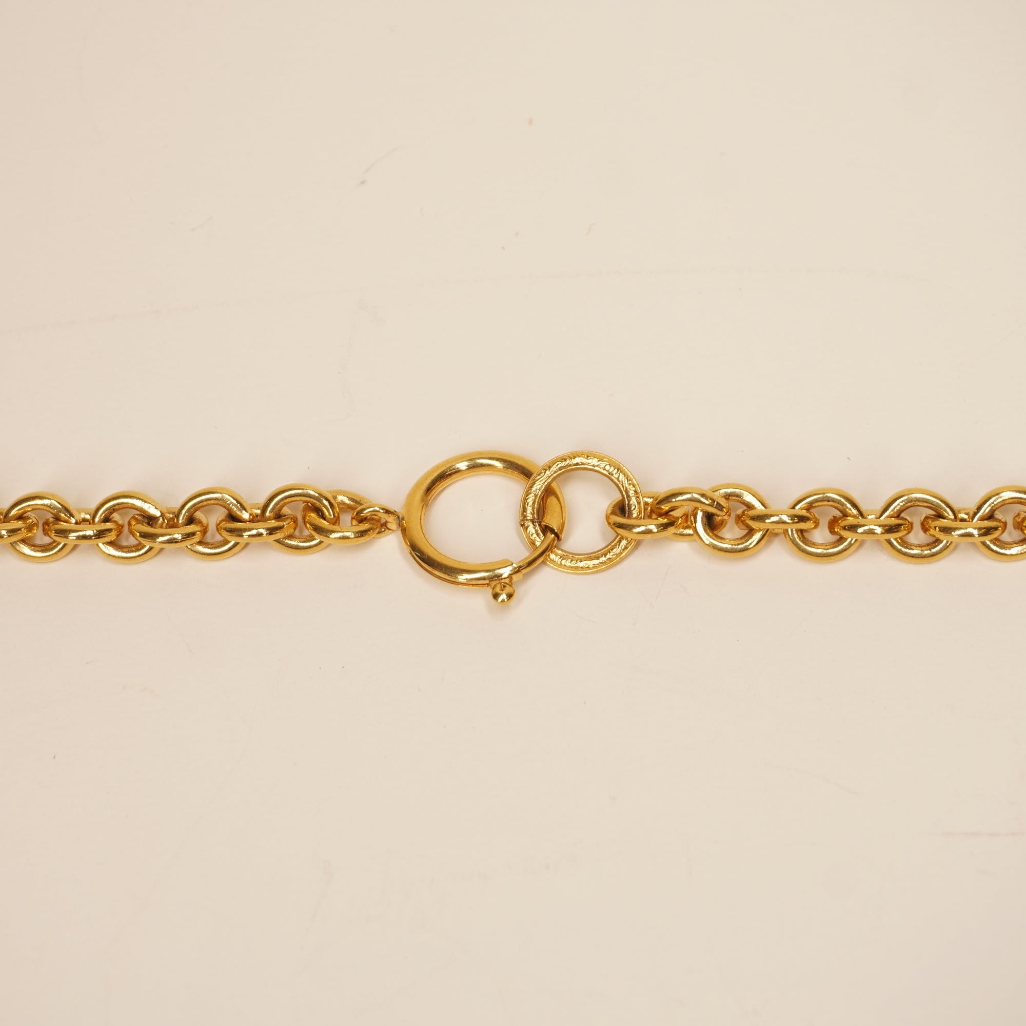 PRE-OWNED Vintage CC Ribbon Cross Pendant Necklace