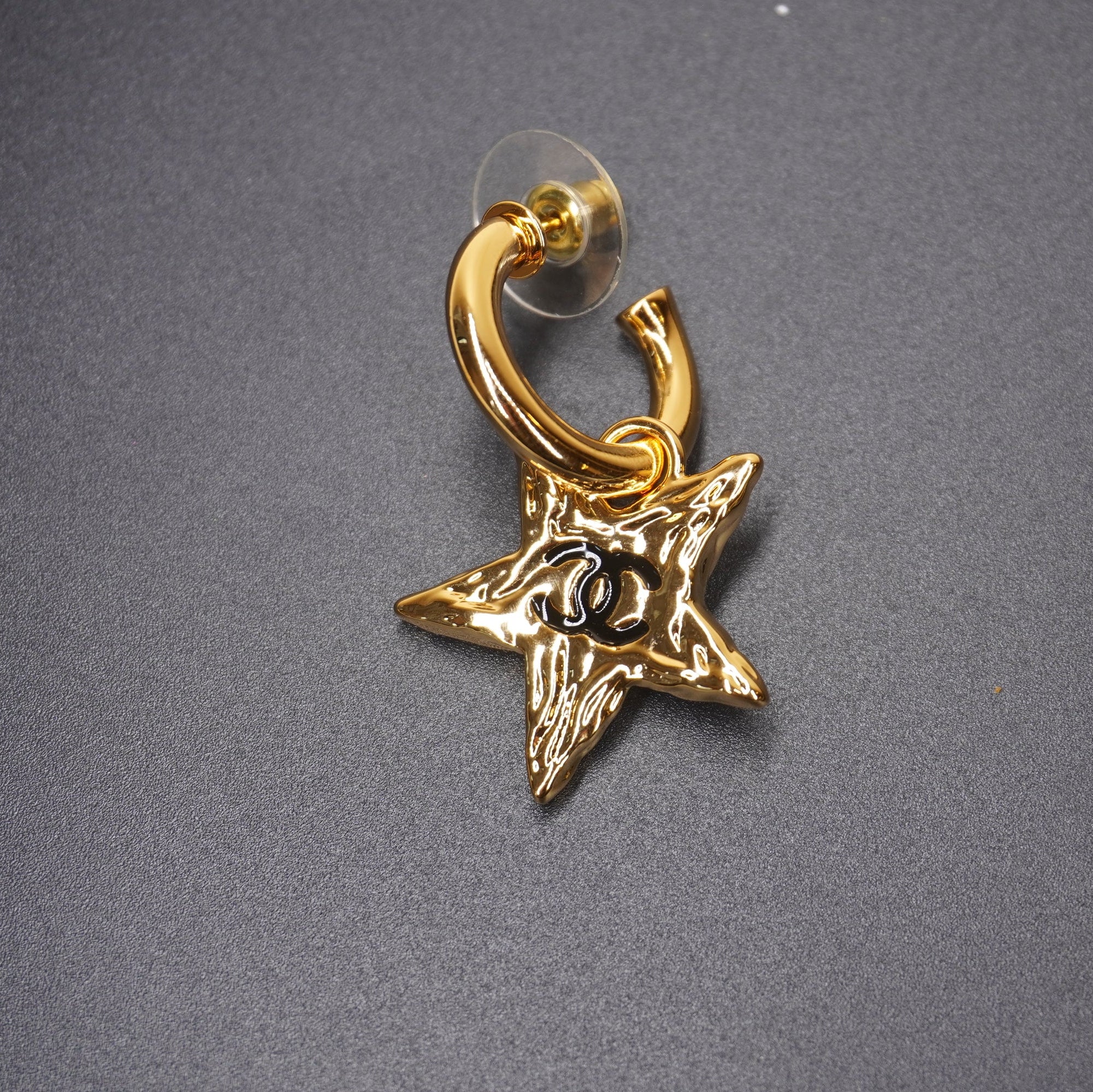 PRE-OWNED Coco Earrings Gold Hardware