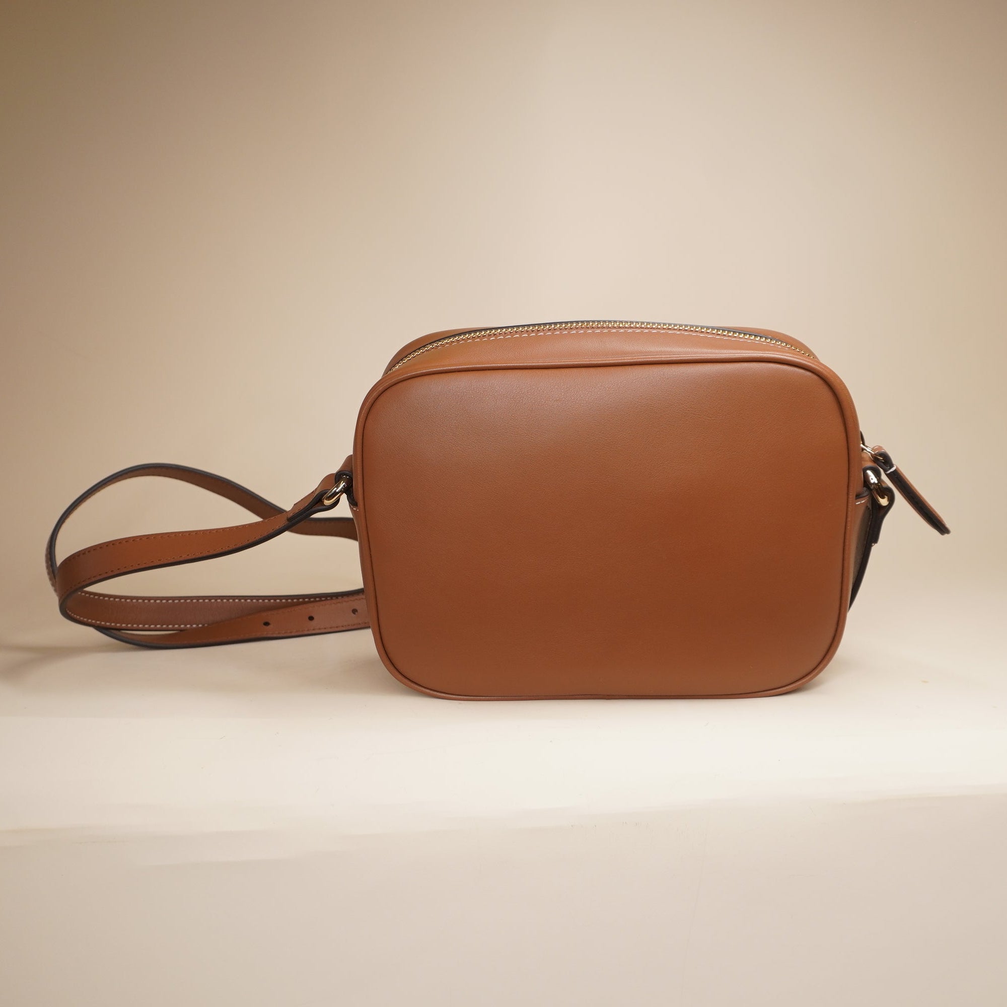 PRE-OWNED GG Calfskin Mini Blondie Bag Brown Shoulder Bag