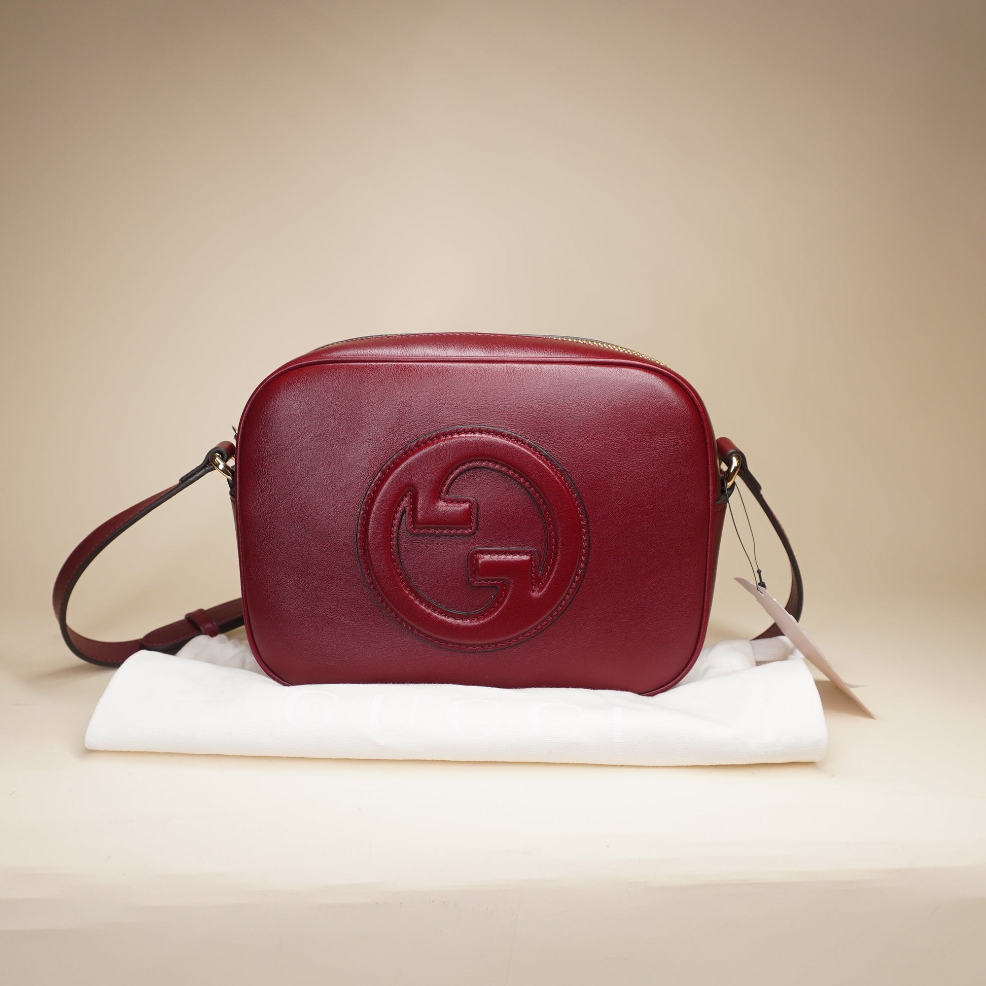 PRE-OWNED GG Calfskin Mini Blondie Bag Rosso Shoulder Bag