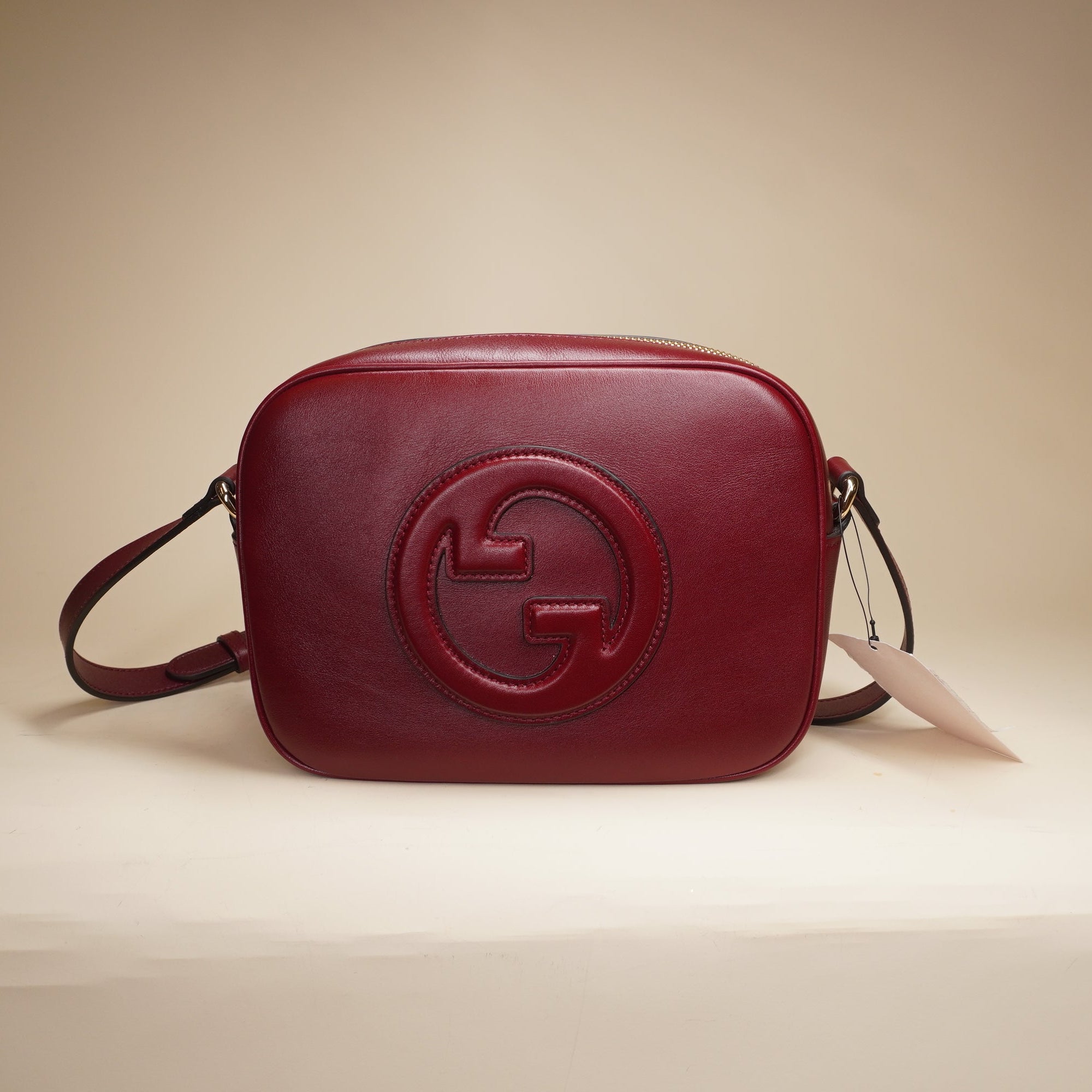 PRE-OWNED GG Calfskin Mini Blondie Bag Rosso Shoulder Bag