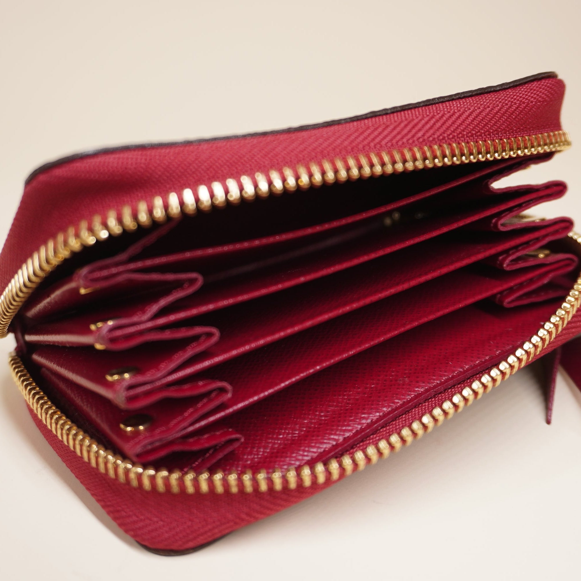 PRE-OWNED LV Monogram Clemence Canvas Short Wallet 