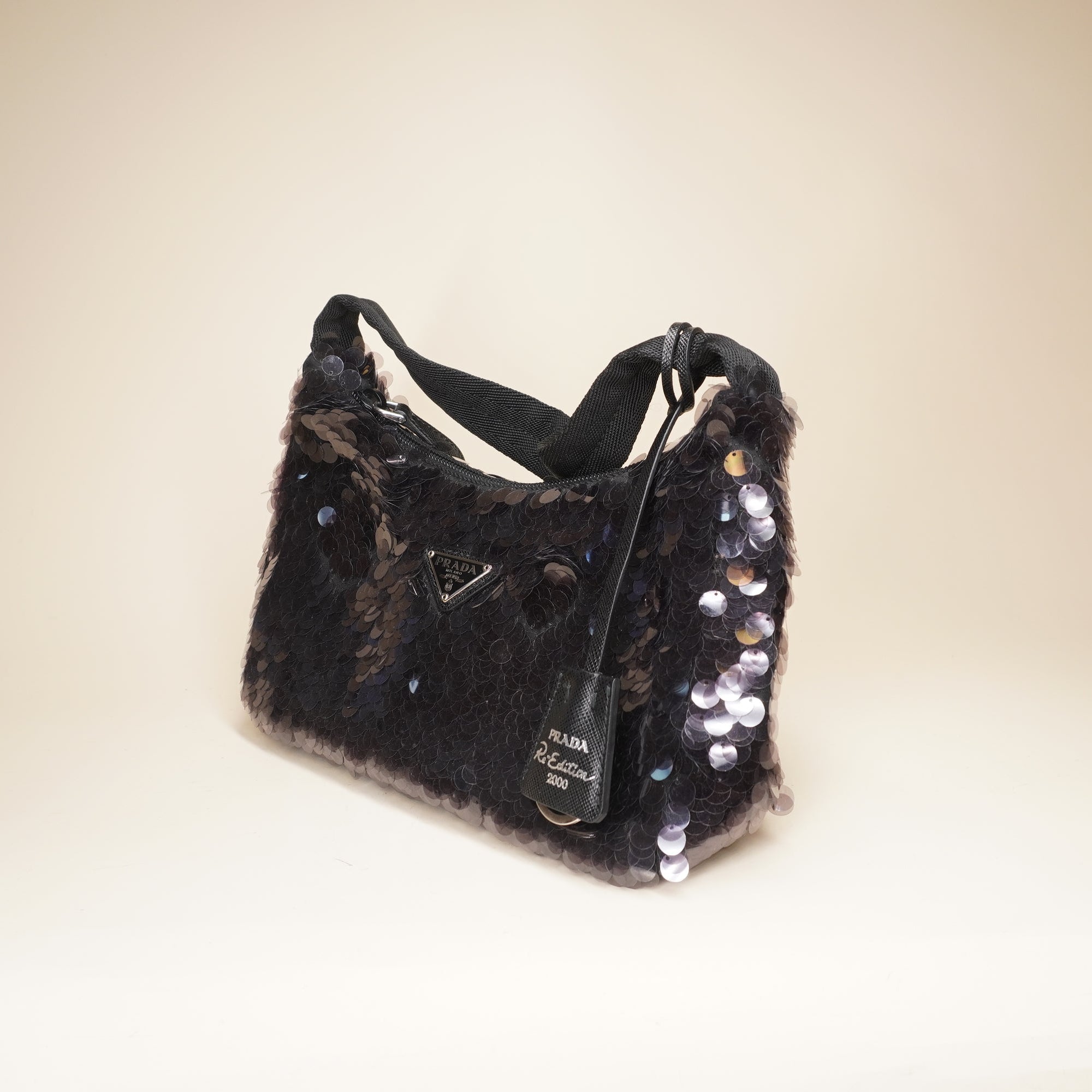 PRE-OWNED Sequin Re-Edition 2000 Shoulder Bag