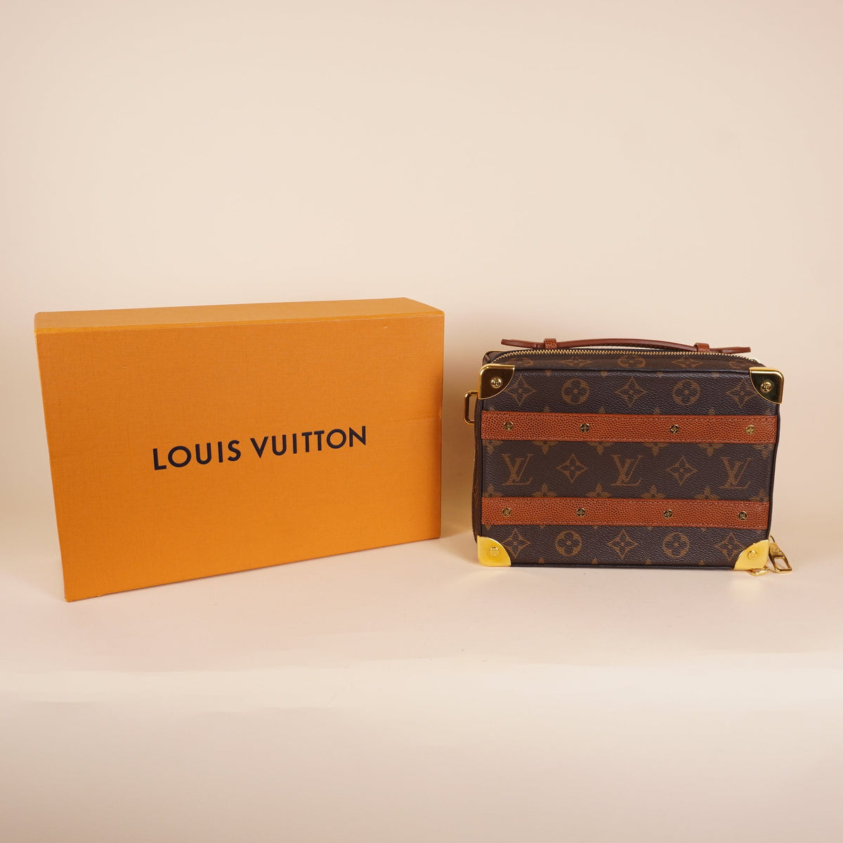 PRE-OWNED Monogram 2021 LV X NBA Handle Trunk Crossbody Bag