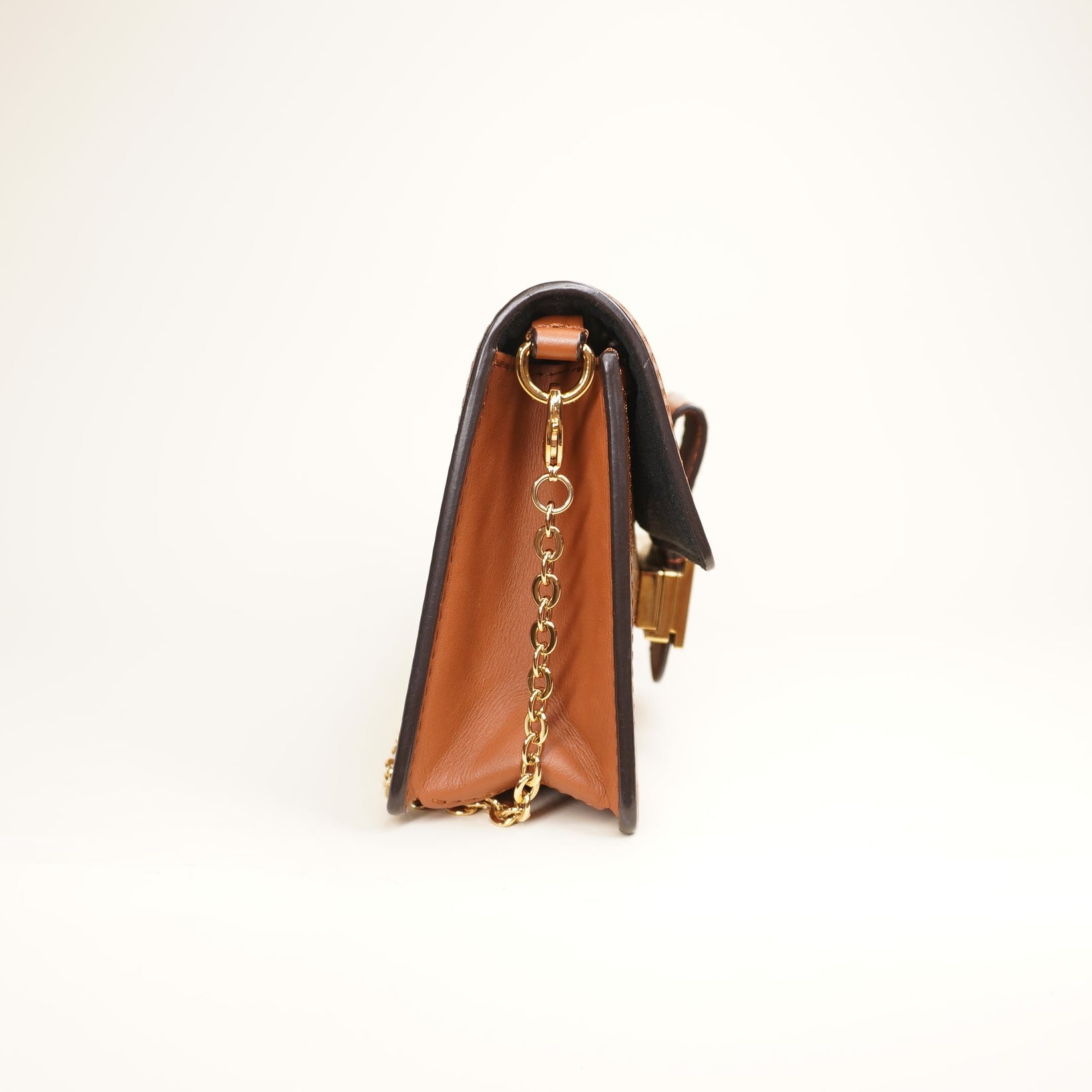 PRE-OWNED Reverse Monogram Dauphine Mini East West Shoulder Bag