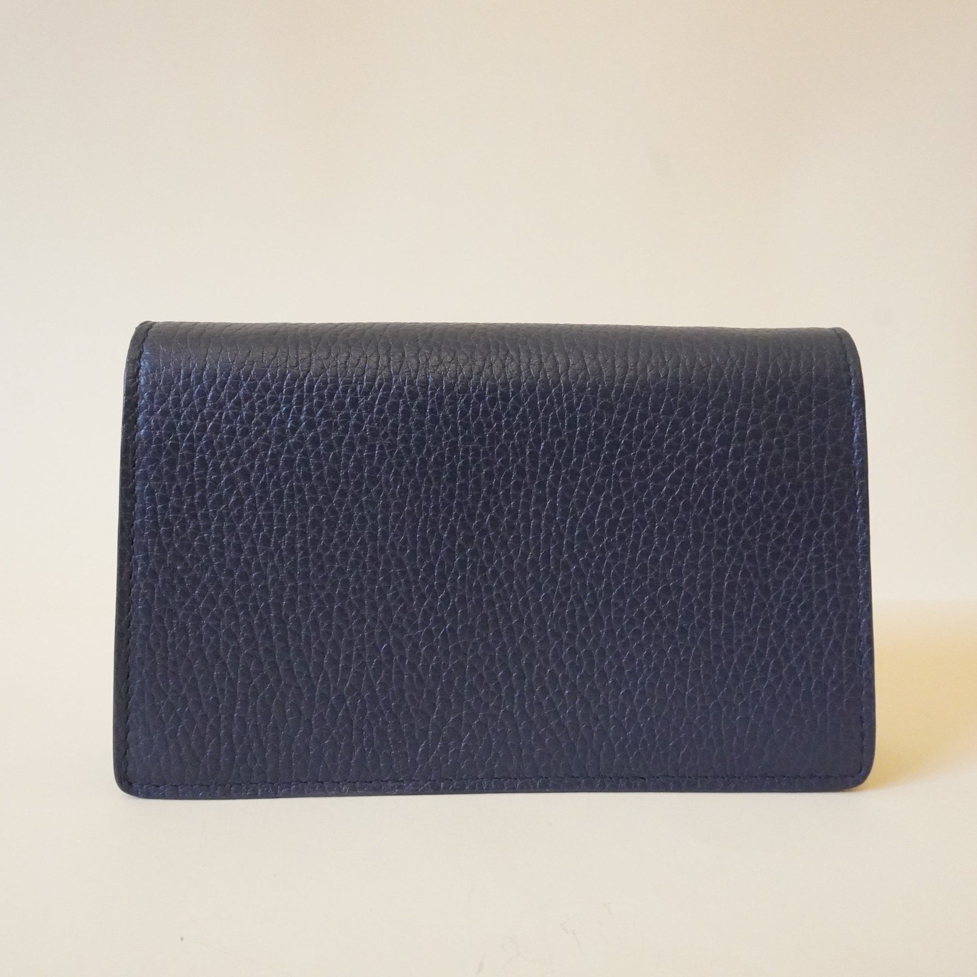 PRE-OWNED GG Blue Dollar Calfskin Crystal Super Mini Dionysus Shoulder Bag