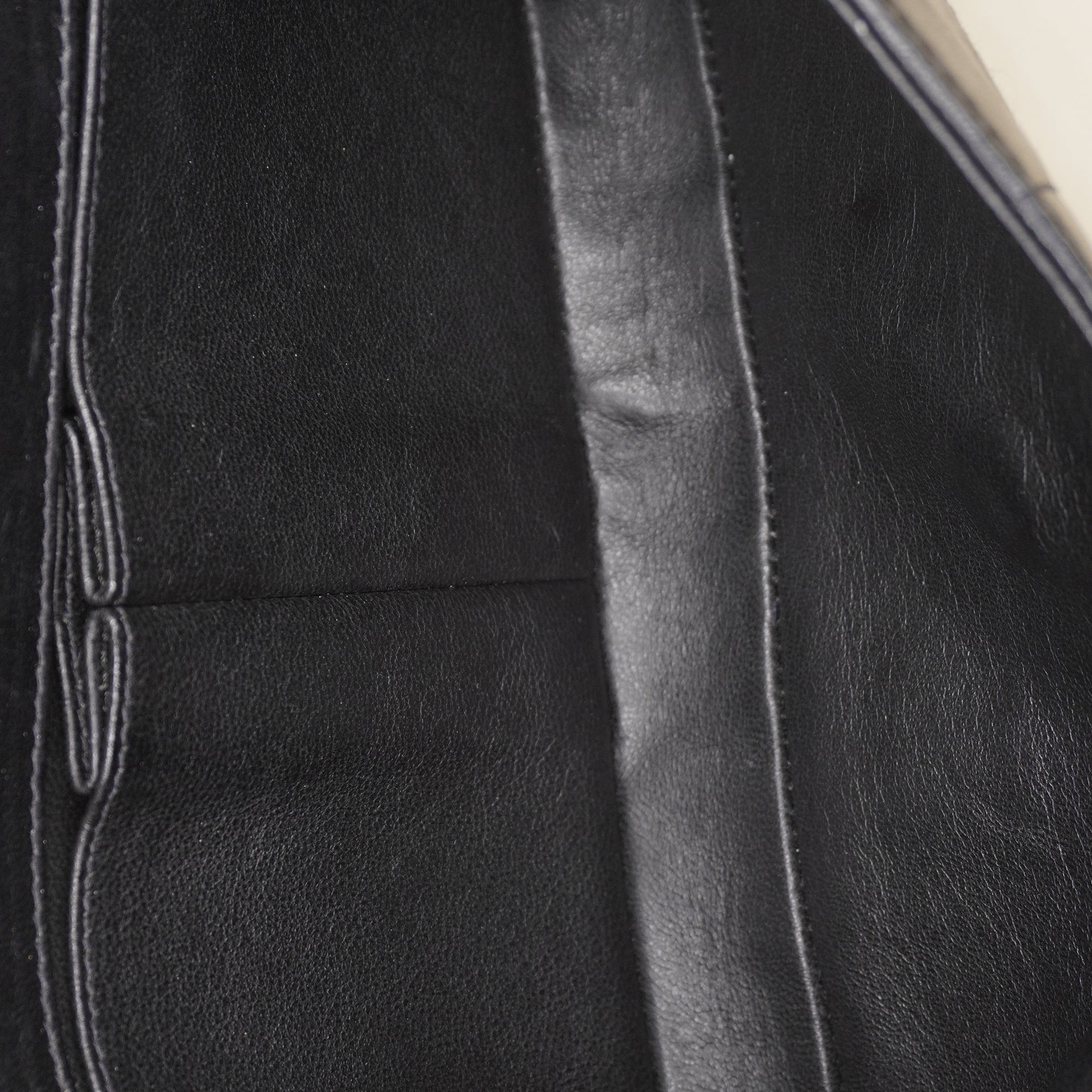 PRE-OWNED CC Black Lambskin East West Chocolate Bar Flap Shoulder Bag