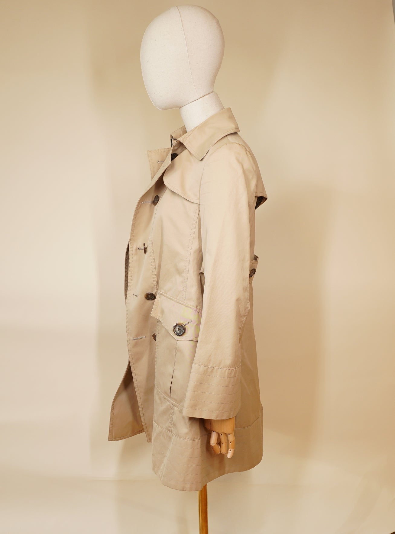 PRE-OWNED BURBERRY Blue Label Coat Double-breasted A-line size 36