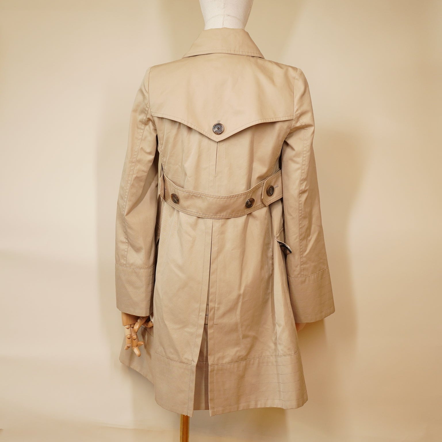 PRE-OWNED BURBERRY Blue Label Coat Double-breasted A-line size 36