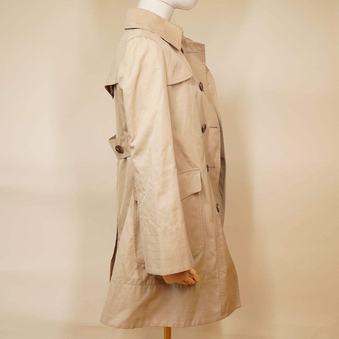 PRE-OWNED BURBERRY Blue Label Coat Double-breasted A-line size 36