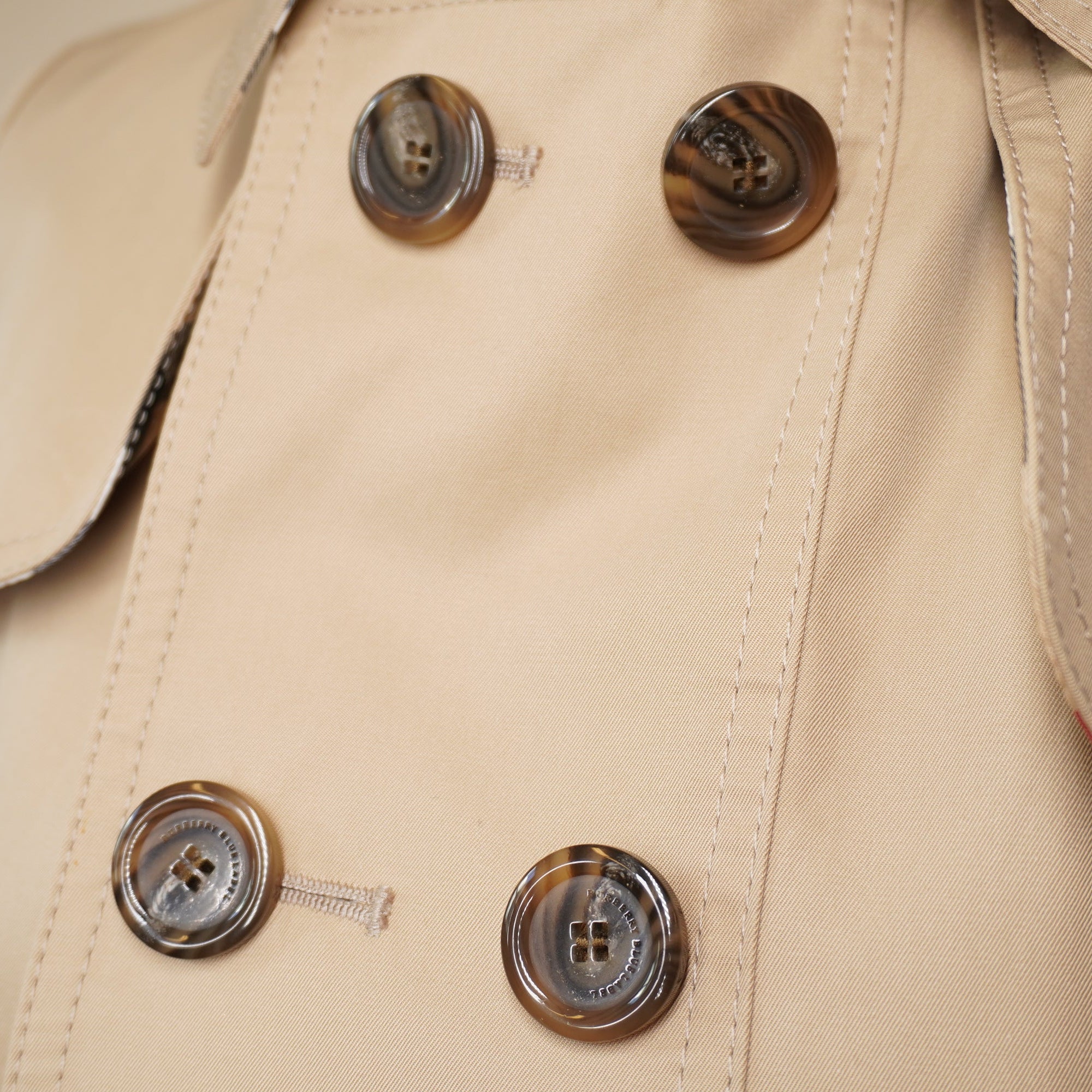 PRE-OWNED BURBERRY Blue Label Coat Double-breasted A-line size 36