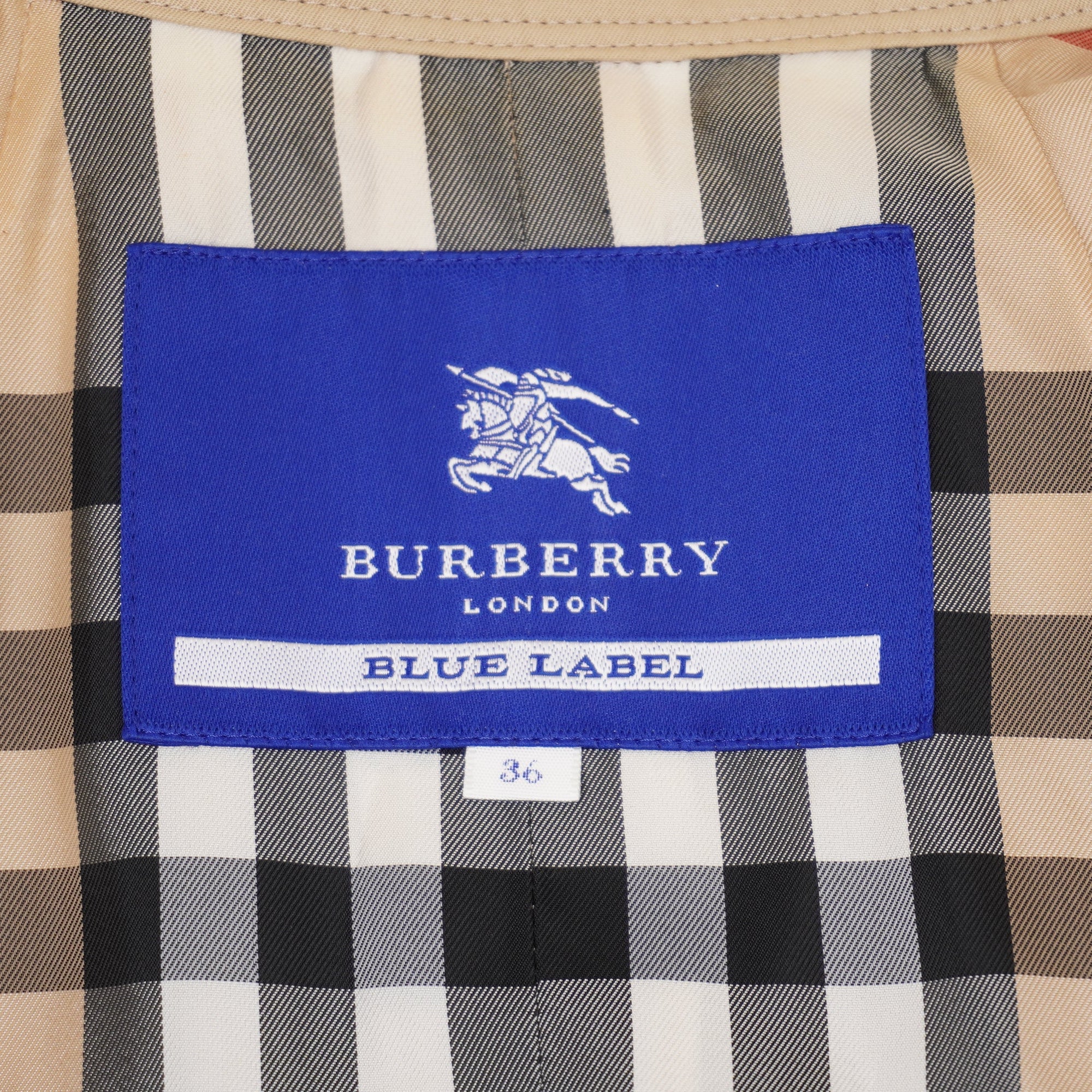 PRE-OWNED BURBERRY Blue Label Coat Double-breasted A-line size 36