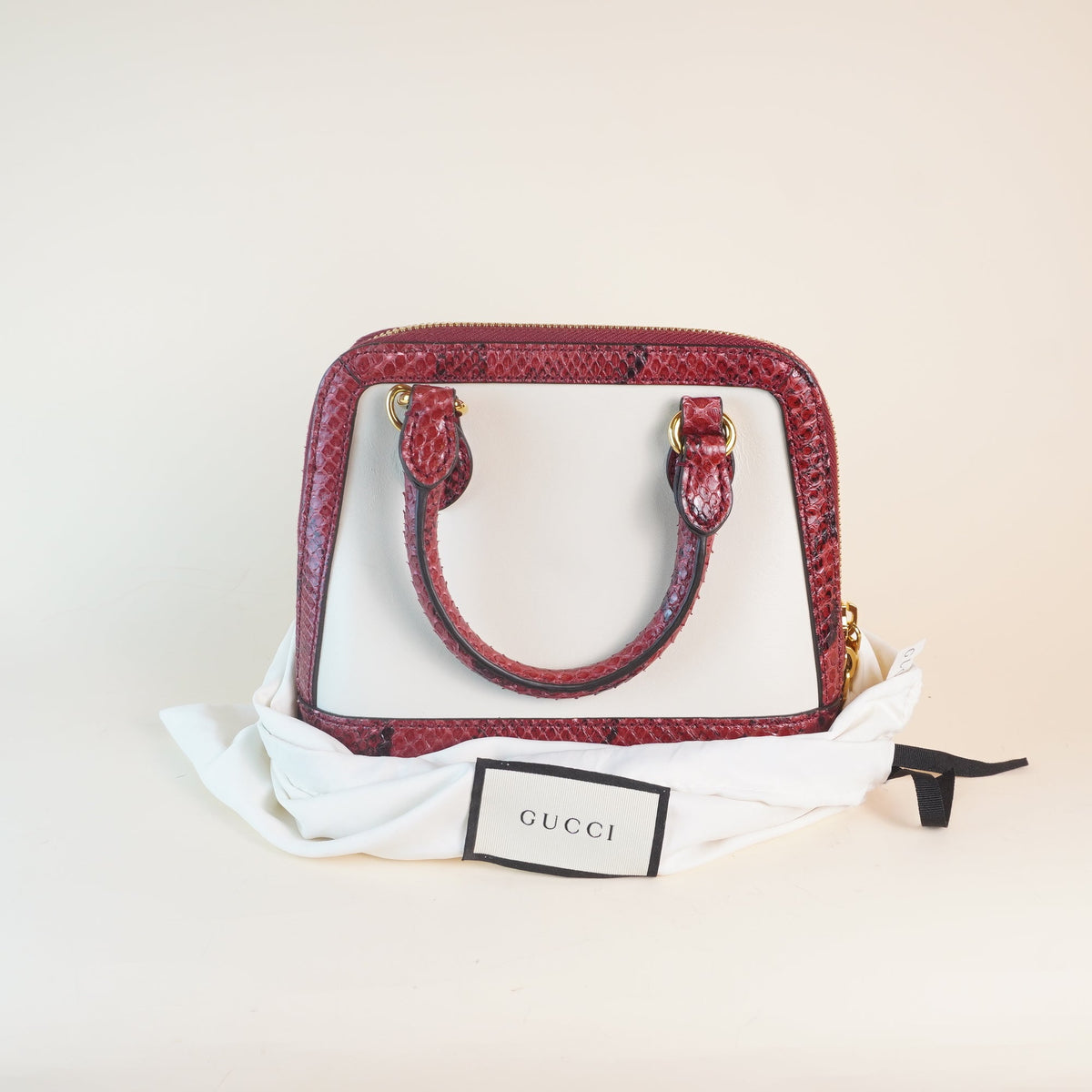 PRE-OWNED GG Horsebit 1955 Python Mini 