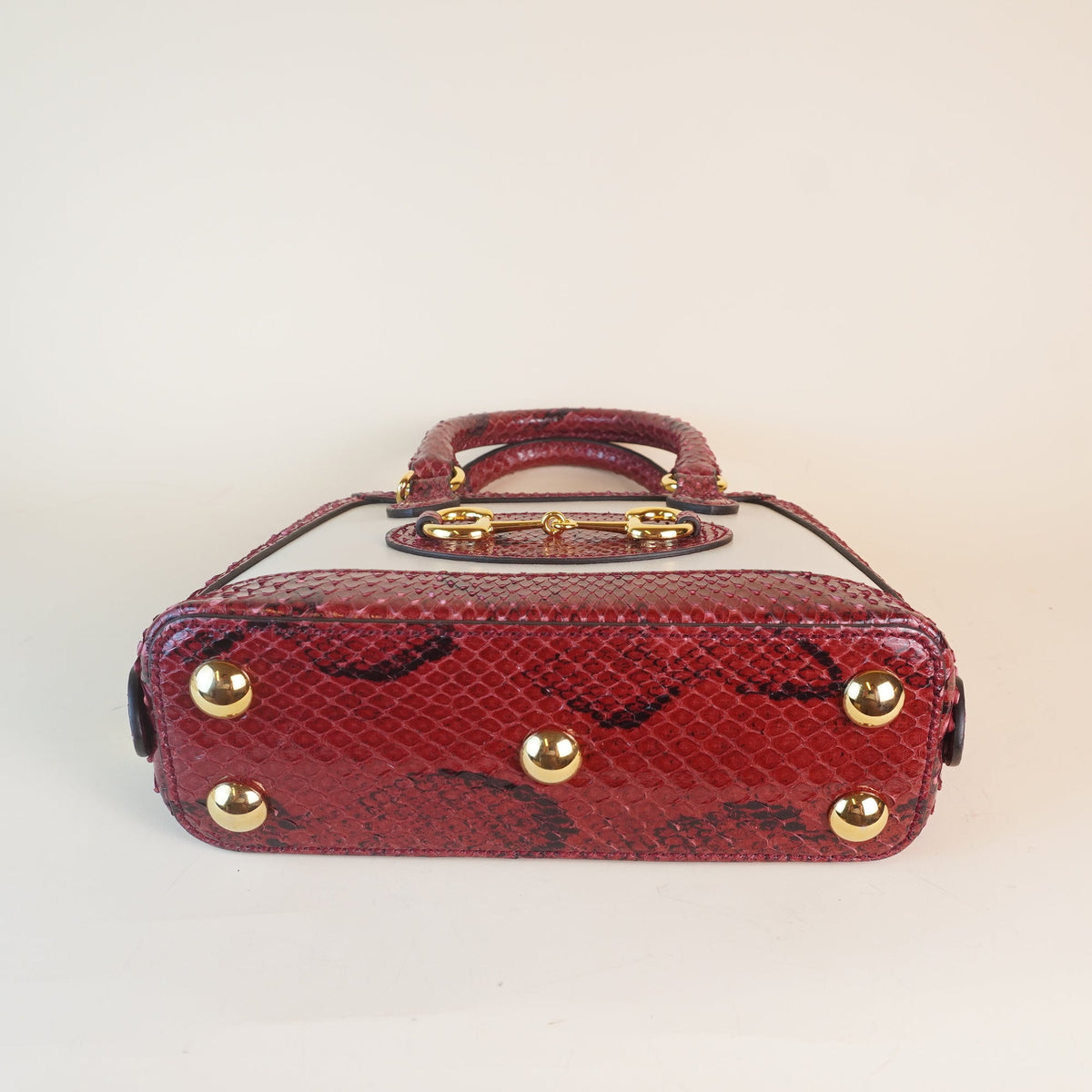 PRE-OWNED GG Horsebit 1955 Python Mini 