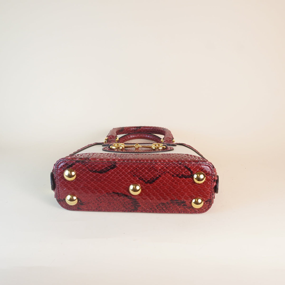 PRE-OWNED GG Horsebit 1955 Python Mini 