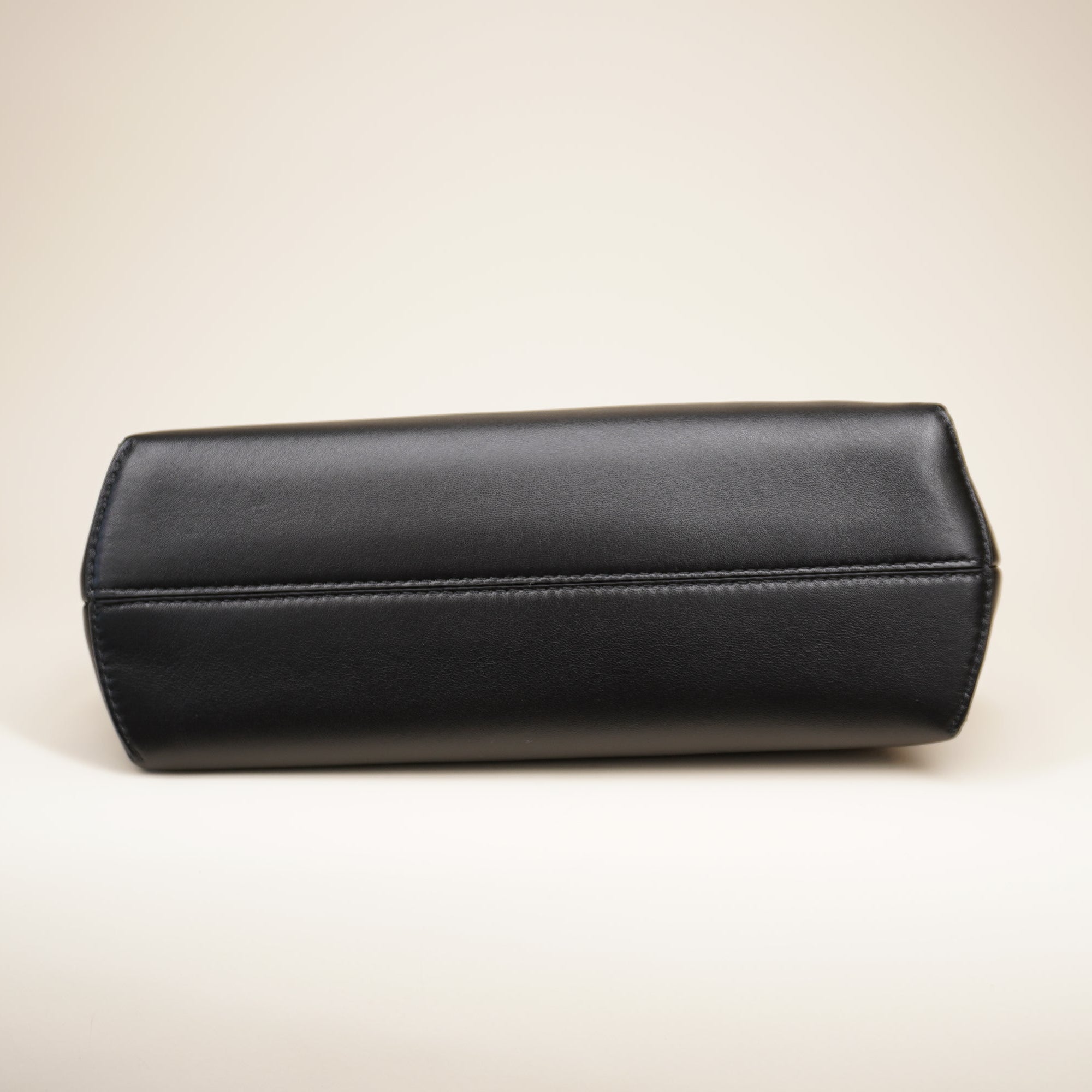 PRE-OWNED FF Shiny Nappa Small Fendi First Black Shoulder Bag