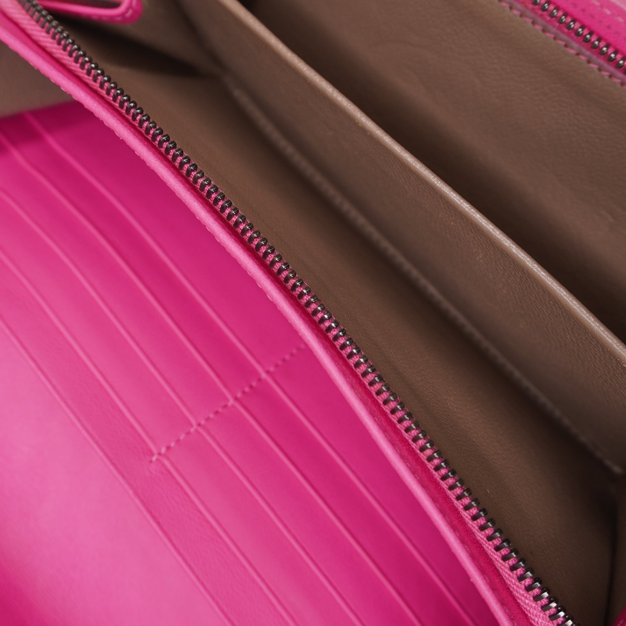 Intrecciato Leather Flap Long Wallet